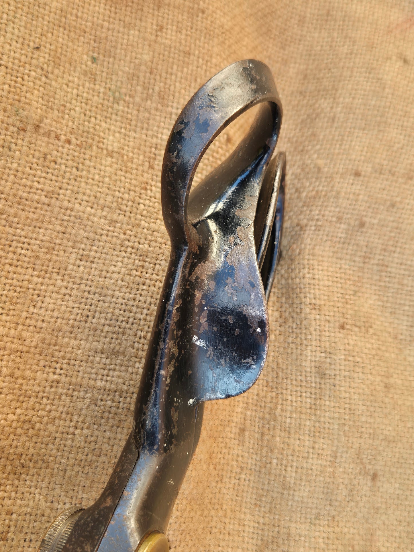 Vintage Tailor Fabric Upholstery Scissors Shears PICCO Brass Nut