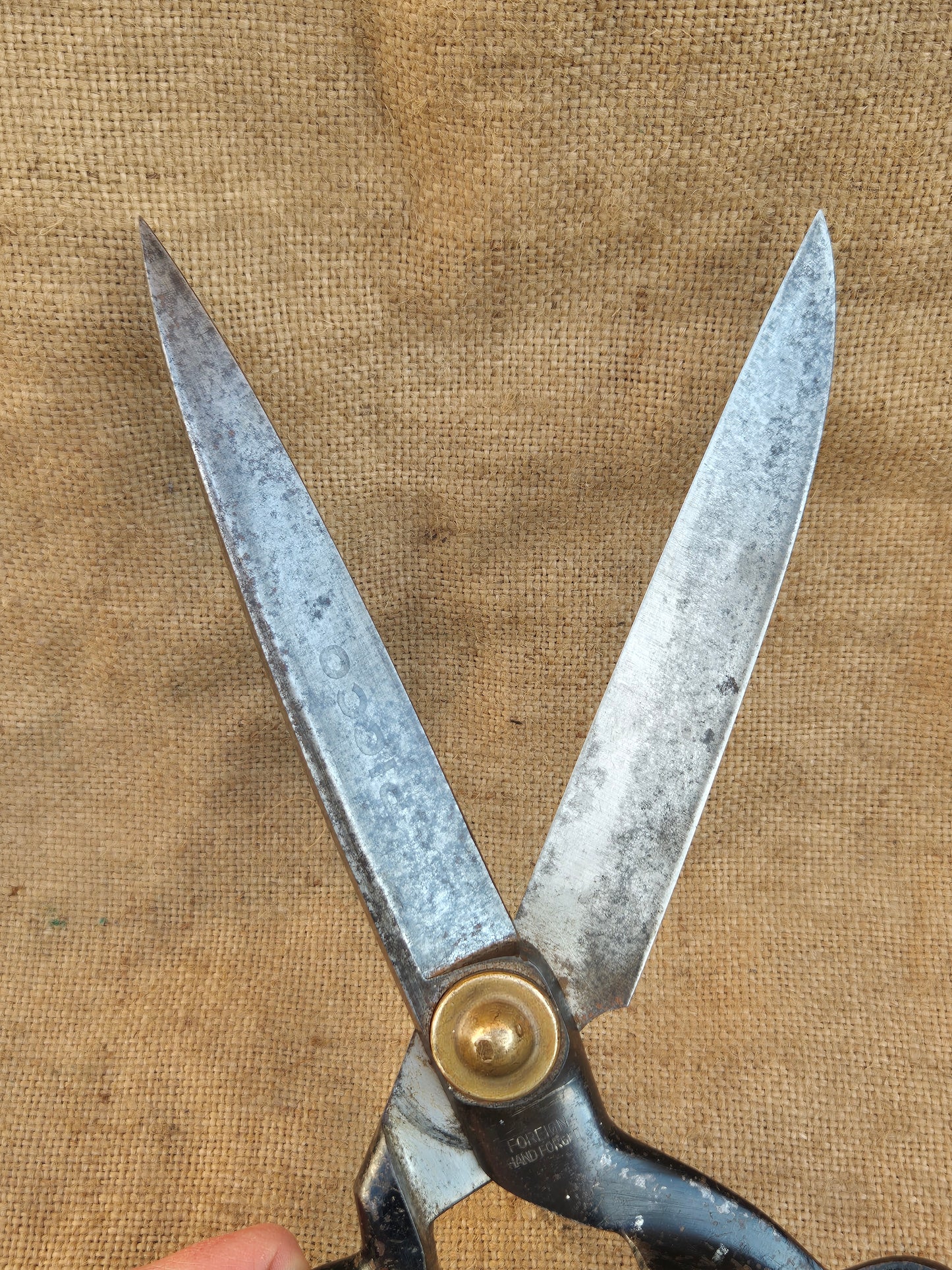 Vintage Tailor Fabric Upholstery Scissors Shears PICCO Brass Nut