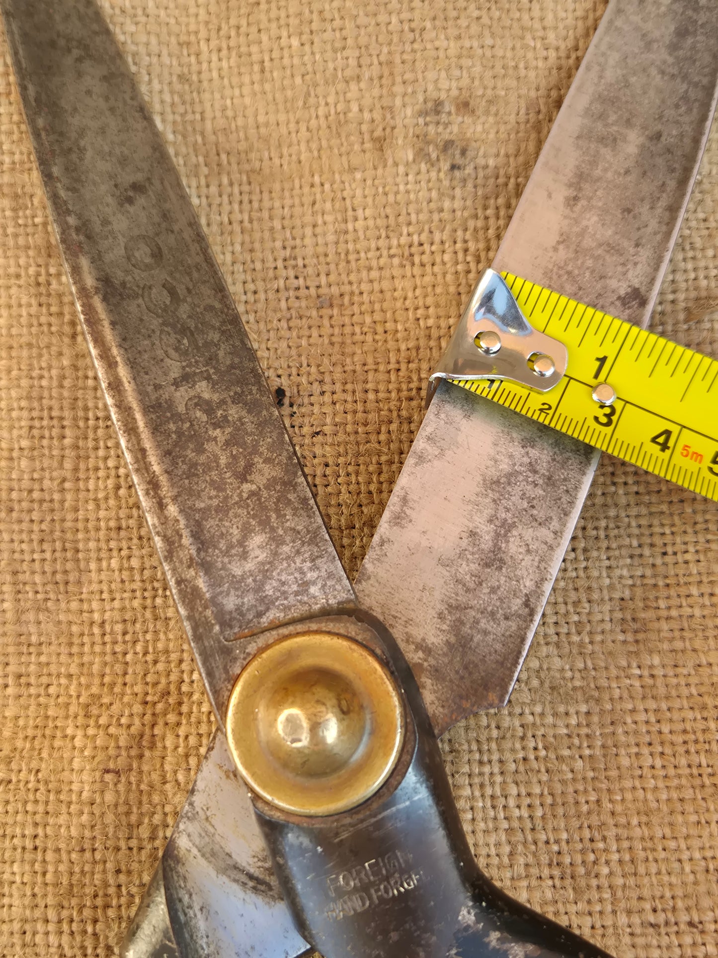 Vintage Tailor Fabric Upholstery Scissors Shears PICCO Brass Nut