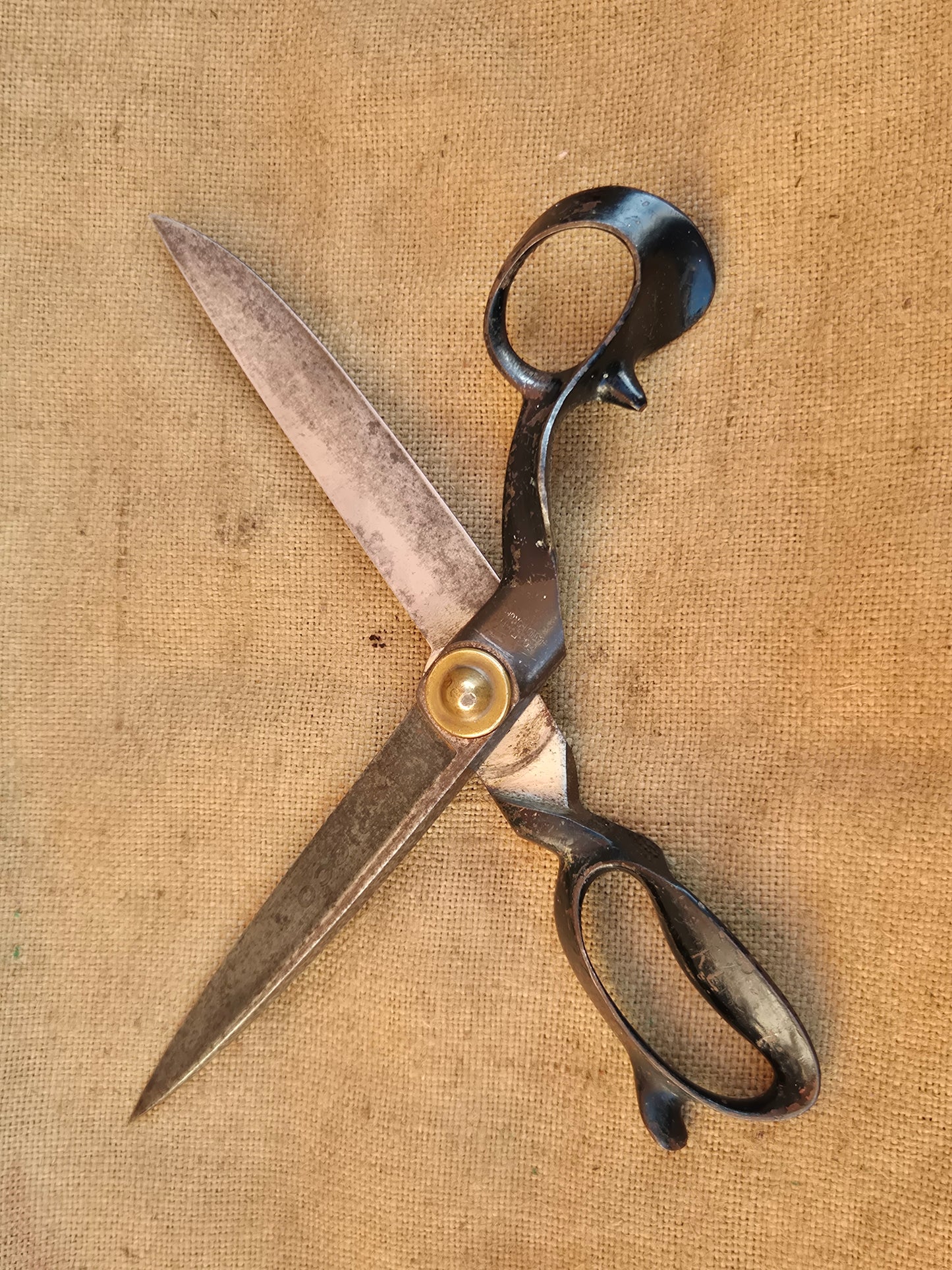 Vintage Tailor Fabric Upholstery Scissors Shears PICCO Brass Nut