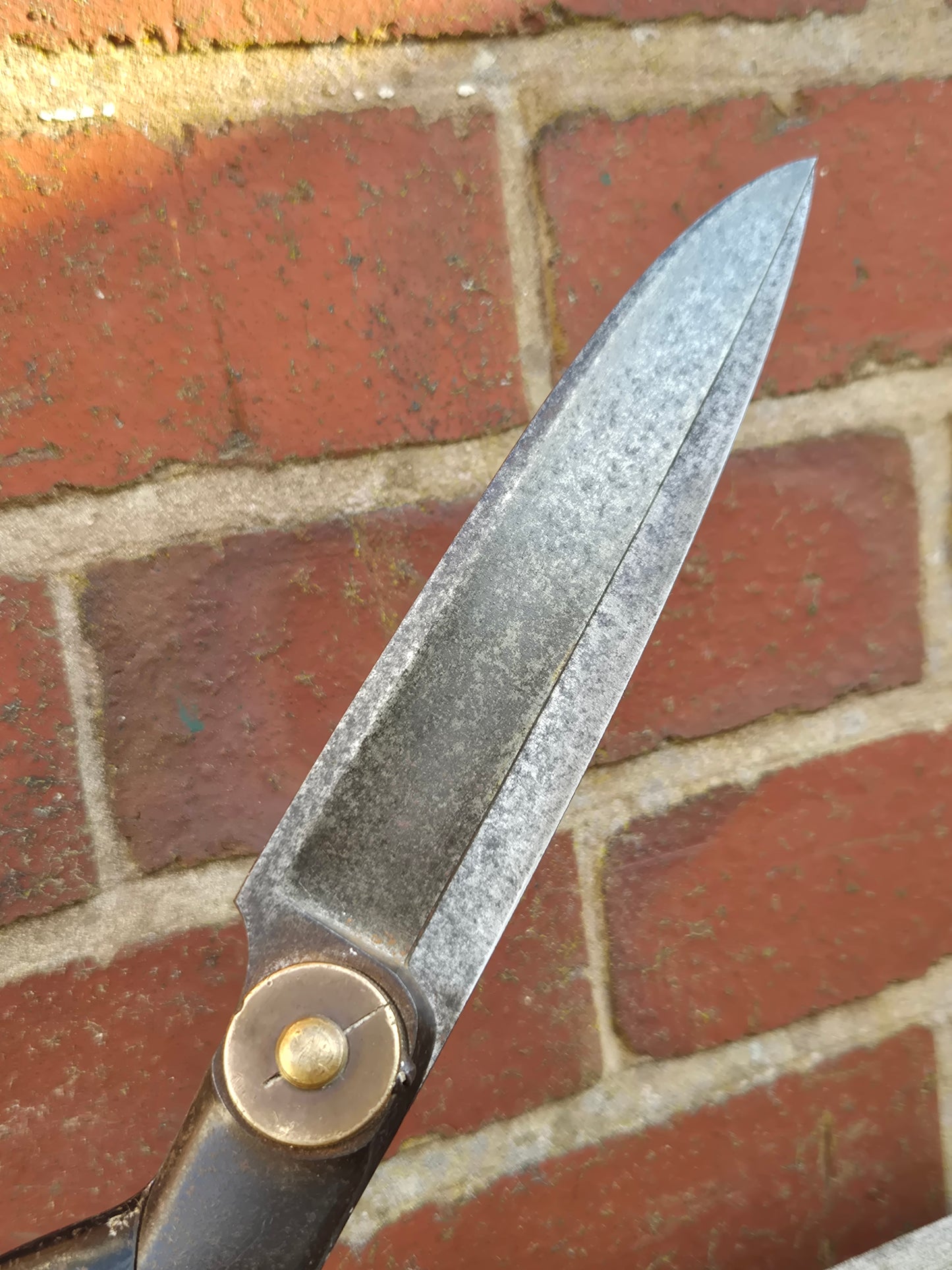 Vintage Tailor Fabric Upholstery Scissors Shears PICCO Brass Nut