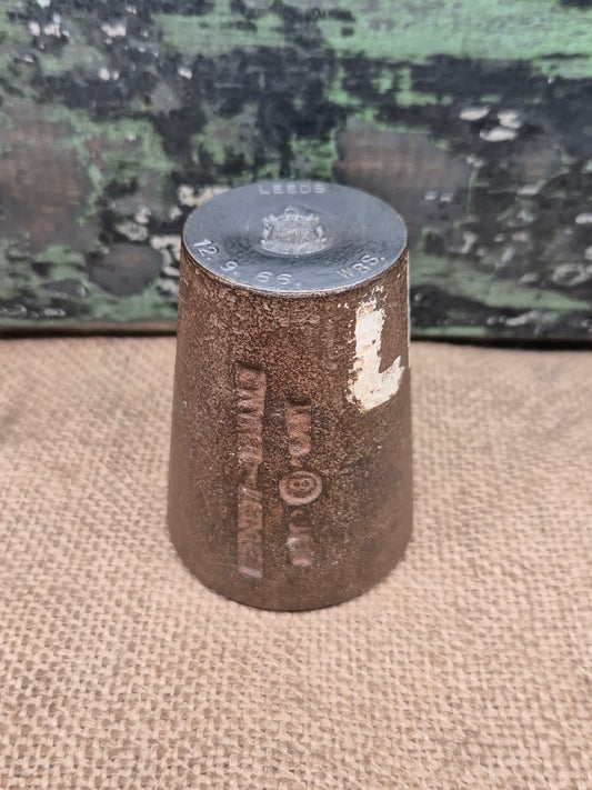 Vintage Steel Stamp - Silver Charm Making Die Stamp LEEDS Industrial