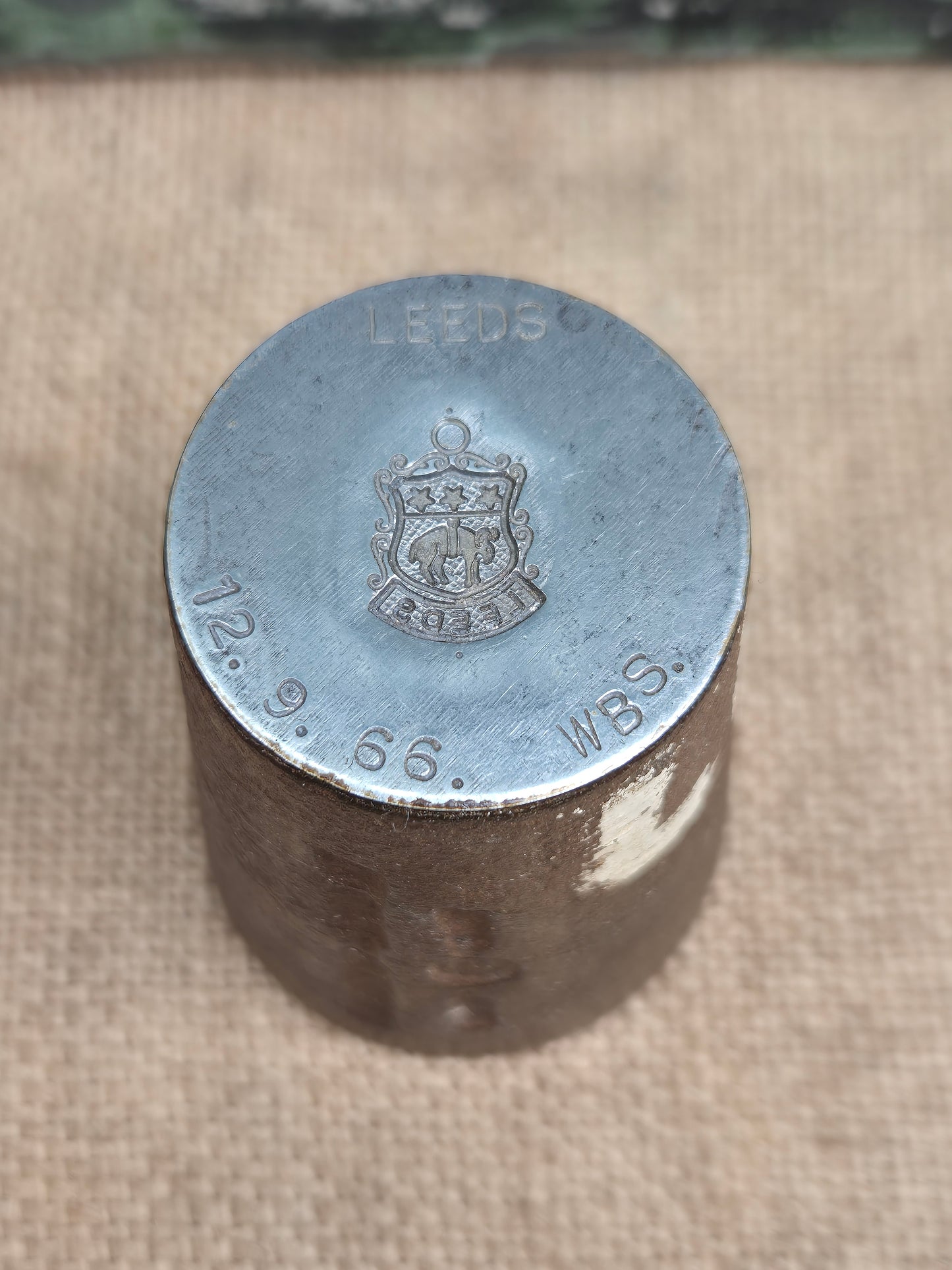 Vintage Steel Stamp - Silver Charm Making Die Stamp LEEDS Industrial