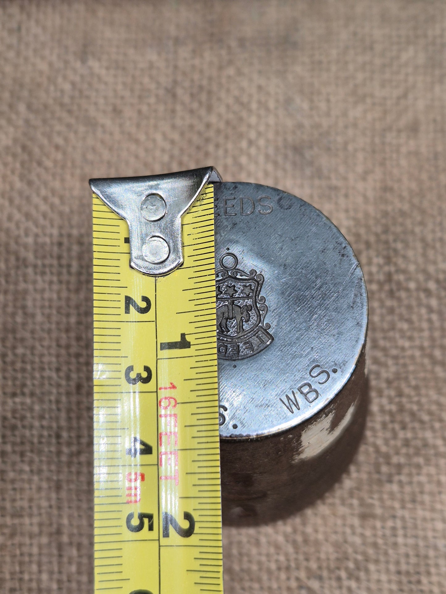 Vintage Steel Stamp - Silver Charm Making Die Stamp LEEDS Industrial