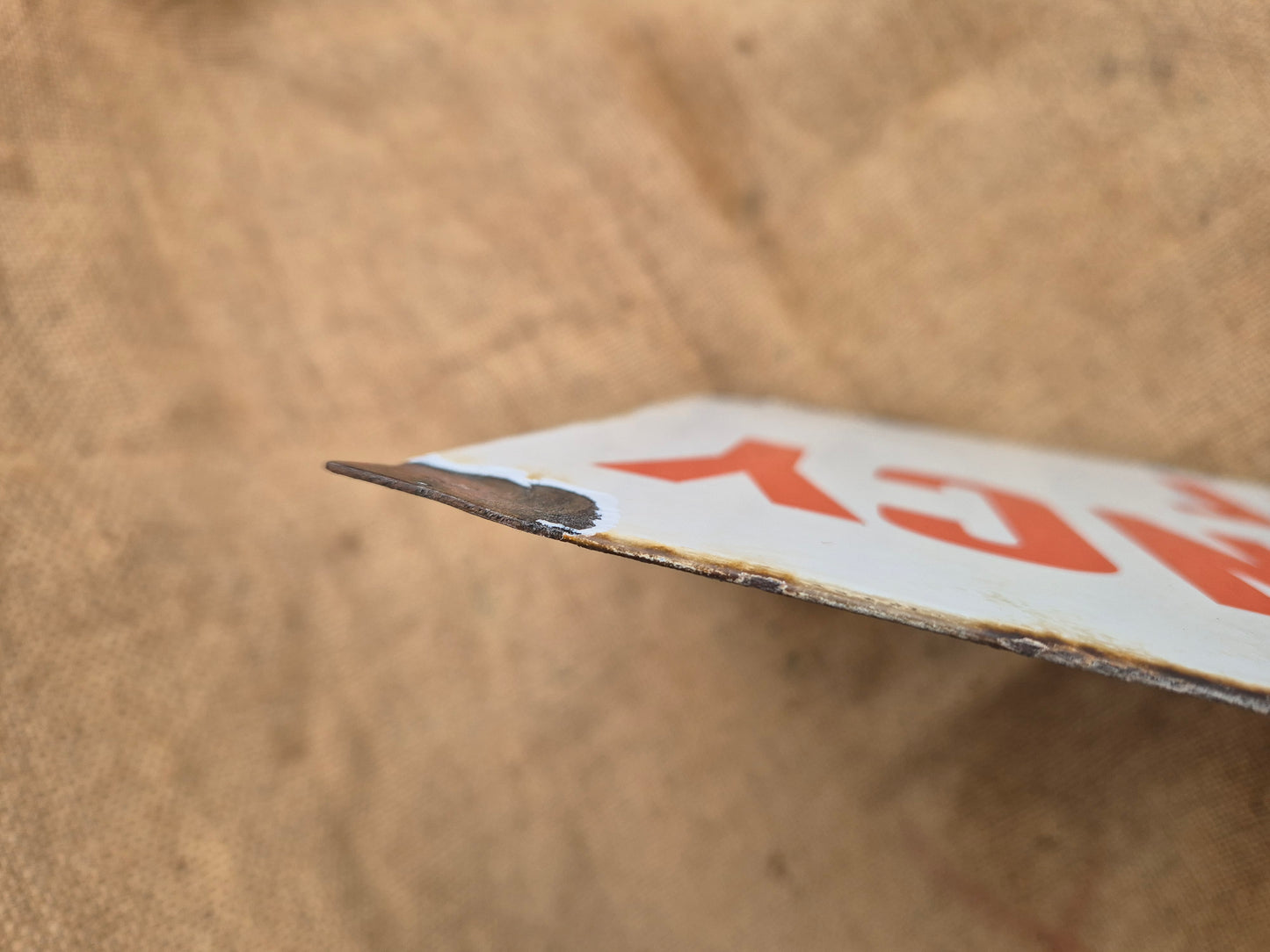 Vintage Enamel Emergency Exit Sign Original Man Cave NOT Fire Enamelled Sign Old Postage Included