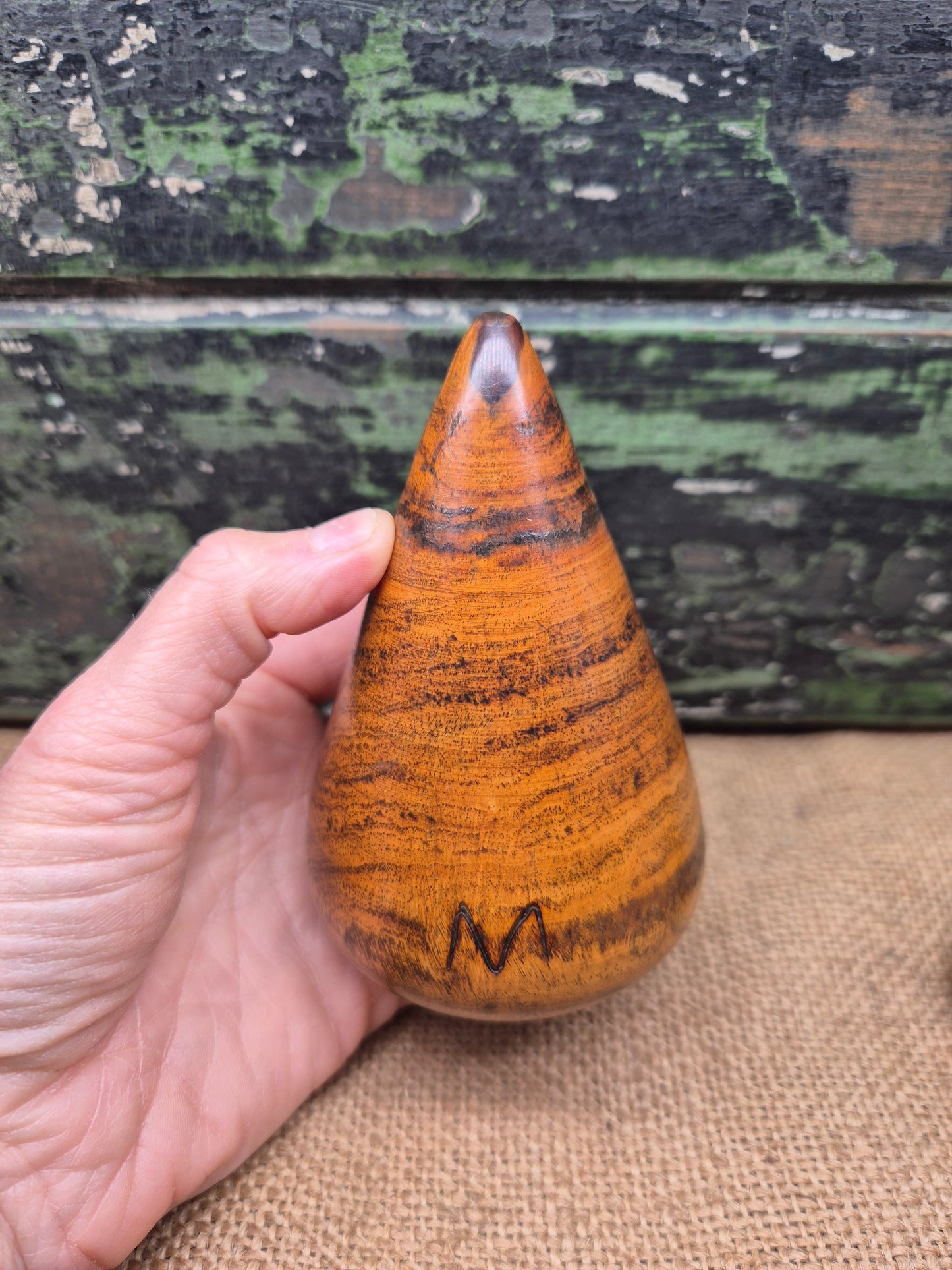 Vintage Lignum Vitae Plumbers Turnpin Lead Tool Super Example