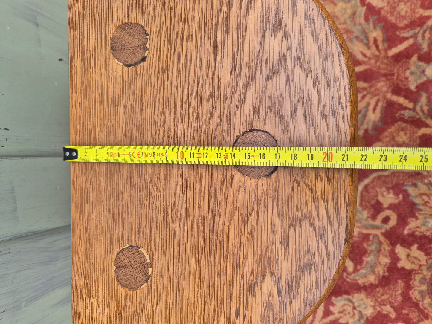 Vintage Oak Tripod Milking Stool Pedestal Barn Country Plant Stand