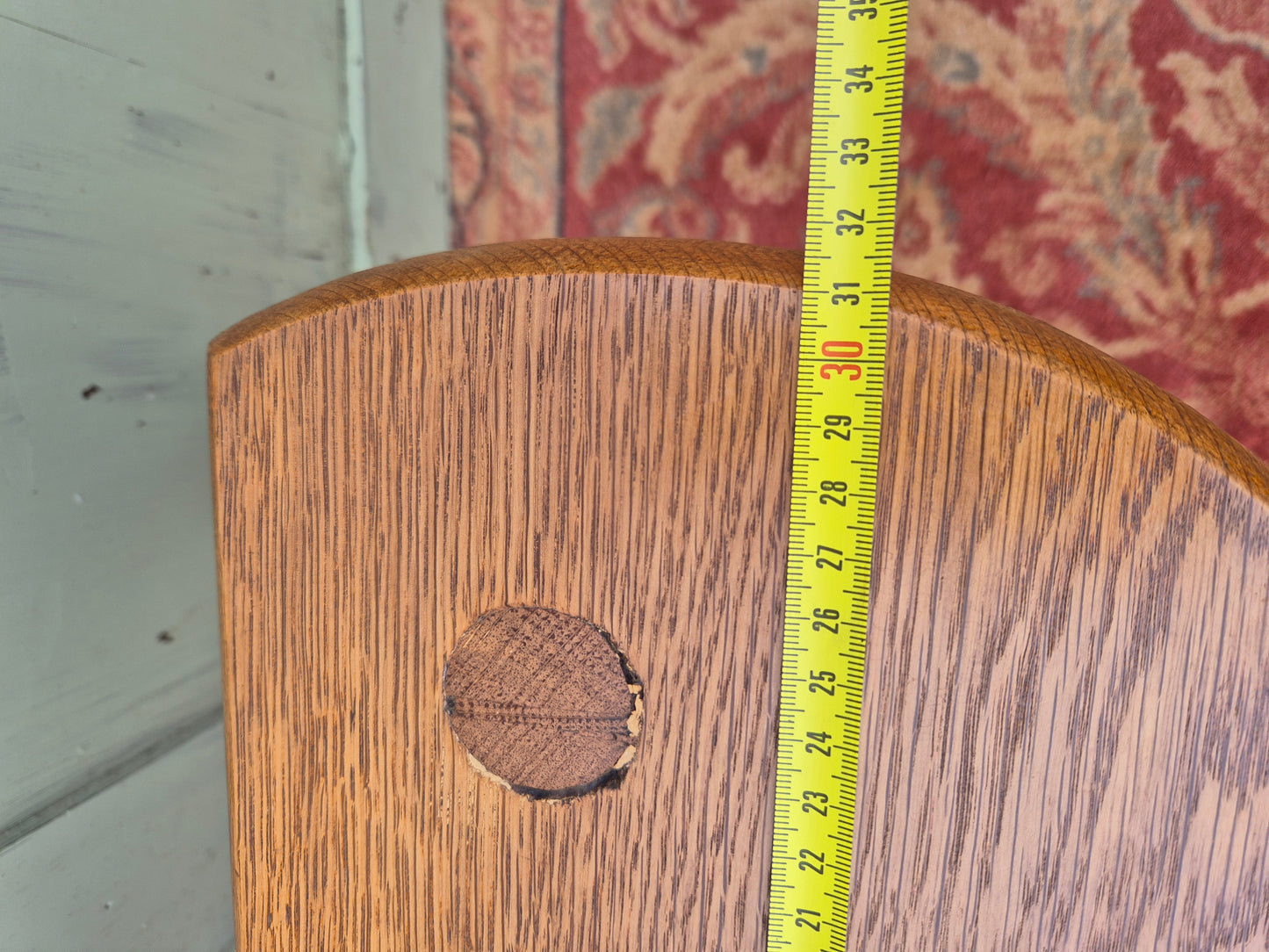 Vintage Oak Tripod Milking Stool Pedestal Barn Country Plant Stand