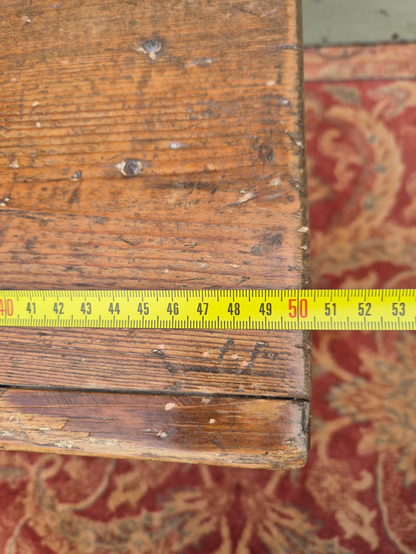 Vintage Pine Stool Rustic Farmhouse Cottage Milking Stool In The Malthouse Collective antiques centre in Stroud