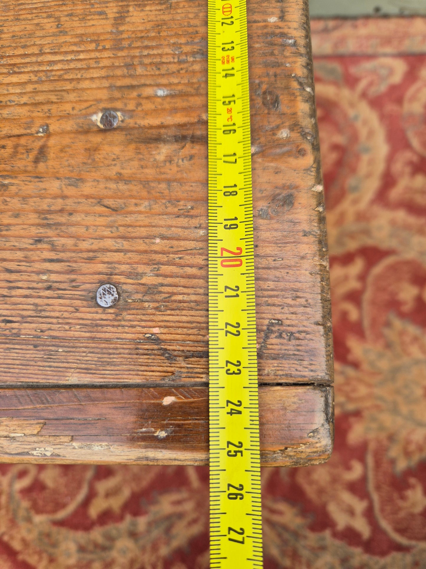 Vintage Pine Stool Rustic Farmhouse Cottage Milking Stool In The Malthouse Collective antiques centre in Stroud