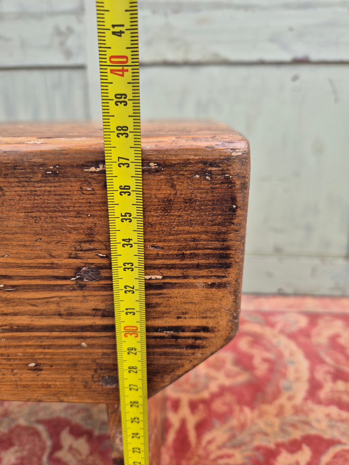 Vintage Pine Stool Rustic Farmhouse Cottage Milking Stool In The Malthouse Collective antiques centre in Stroud