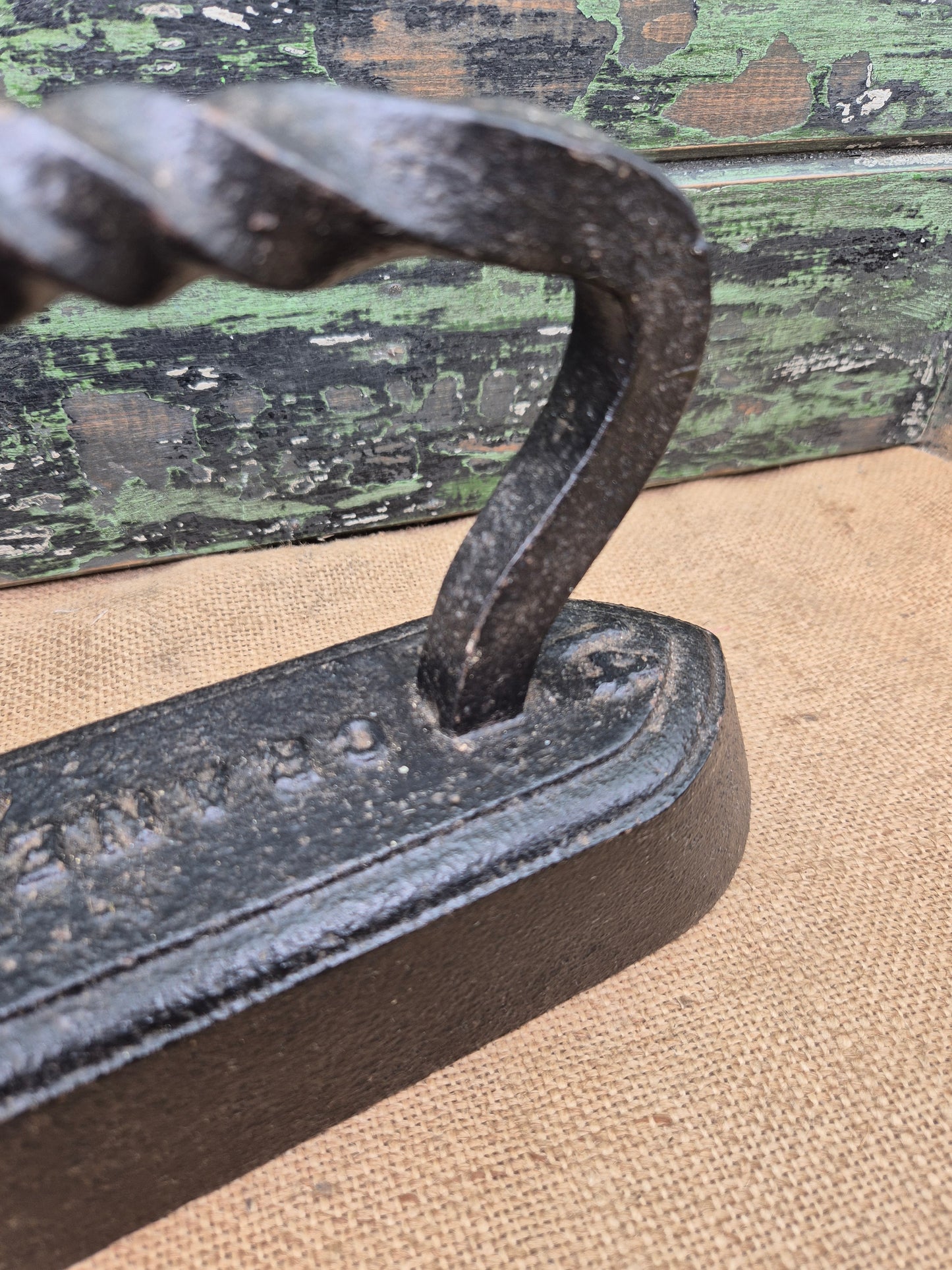 Antique Flat Iron Great Door Stop CRANE No 14 LARGE Goose Tailors Iron