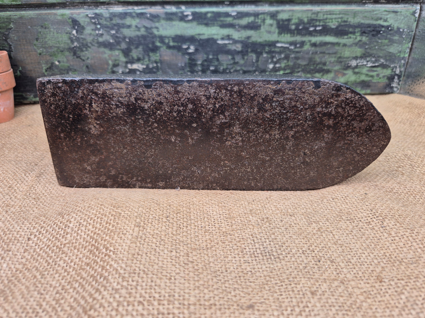 Antique Flat Iron Great Door Stop CRANE No 14 LARGE Goose Tailors Iron