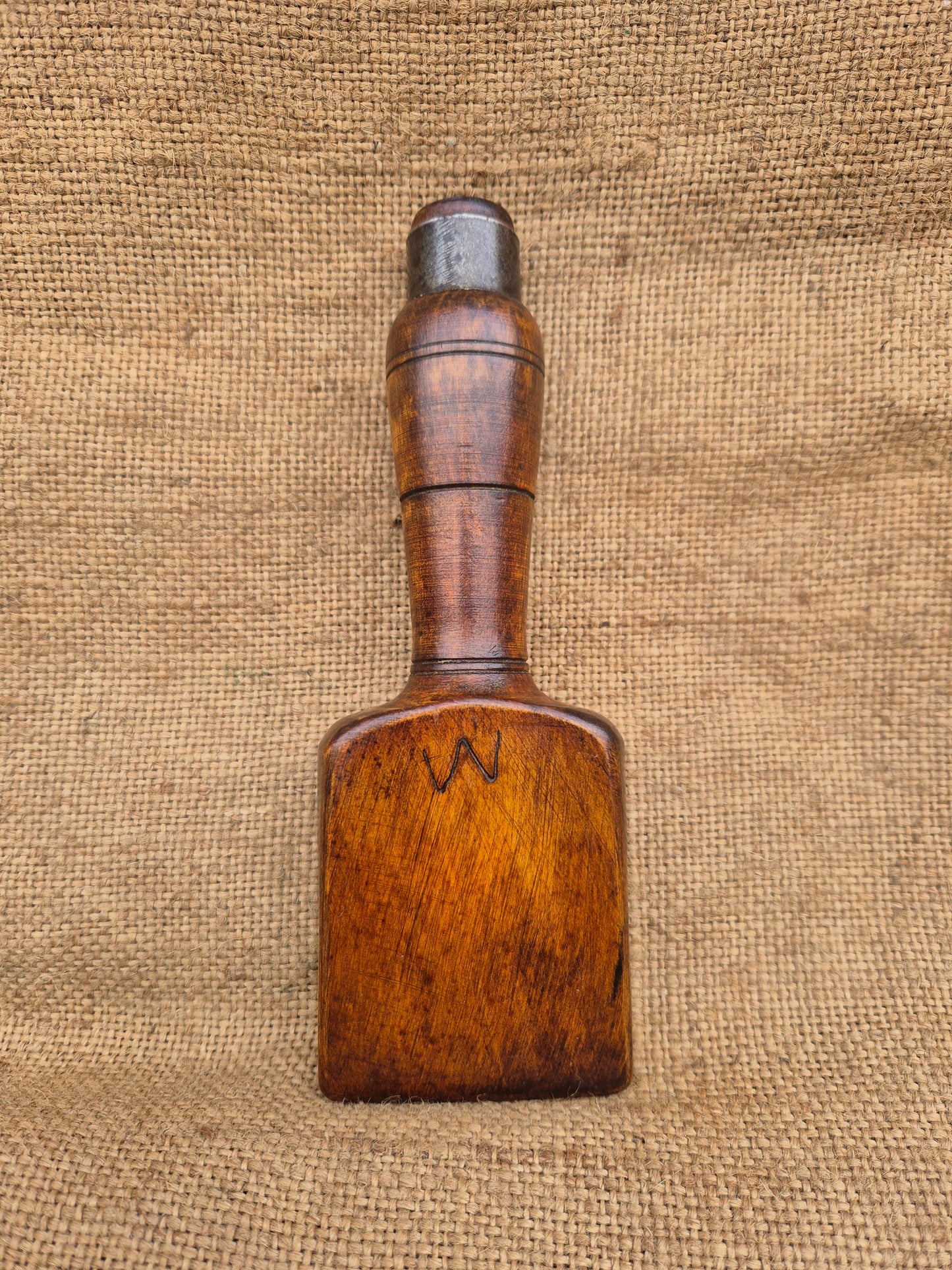 Antique Lead Dressing Wedge Boxwood English Treen Tool Lead Working Sailmakers