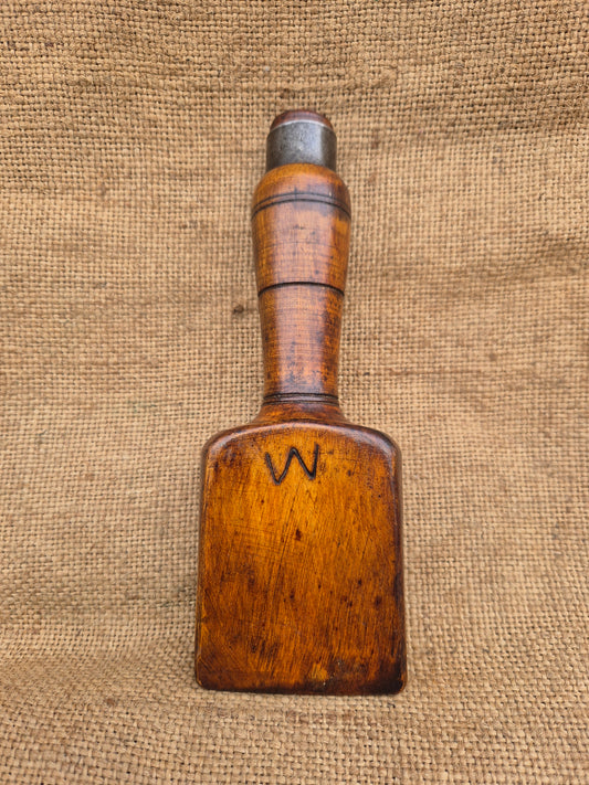 Antique Lead Dressing Wedge Boxwood English Treen Tool Lead Working Sailmakers