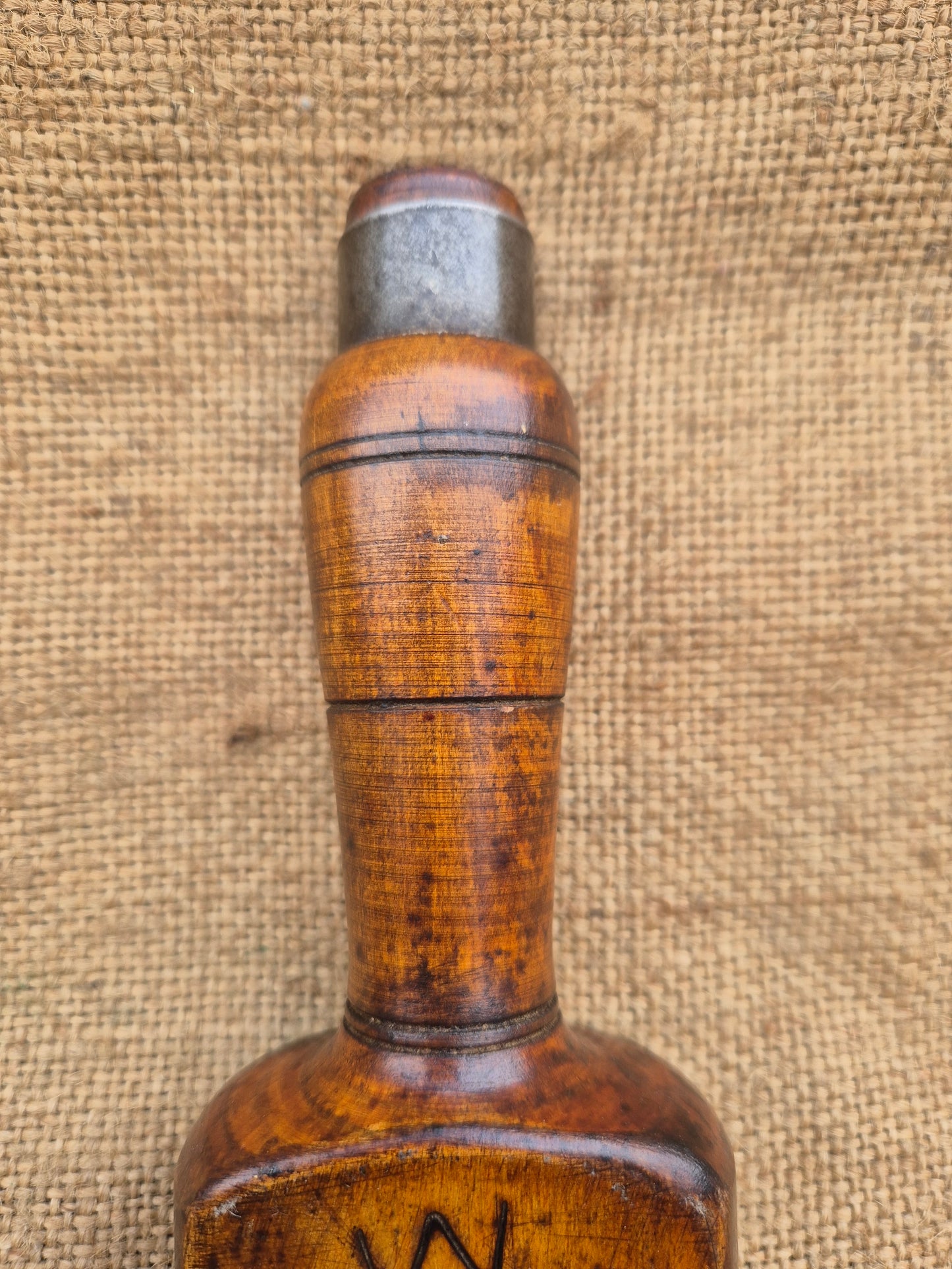 Antique Lead Dressing Wedge Boxwood English Treen Tool Lead Working Sailmakers