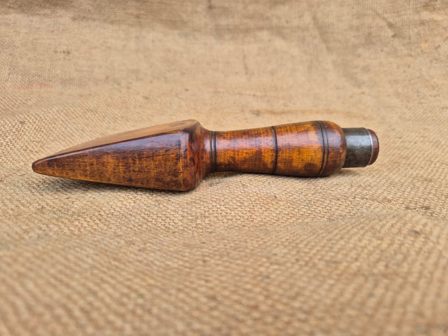 Antique Lead Dressing Wedge Boxwood English Treen Tool Lead Working Sailmakers