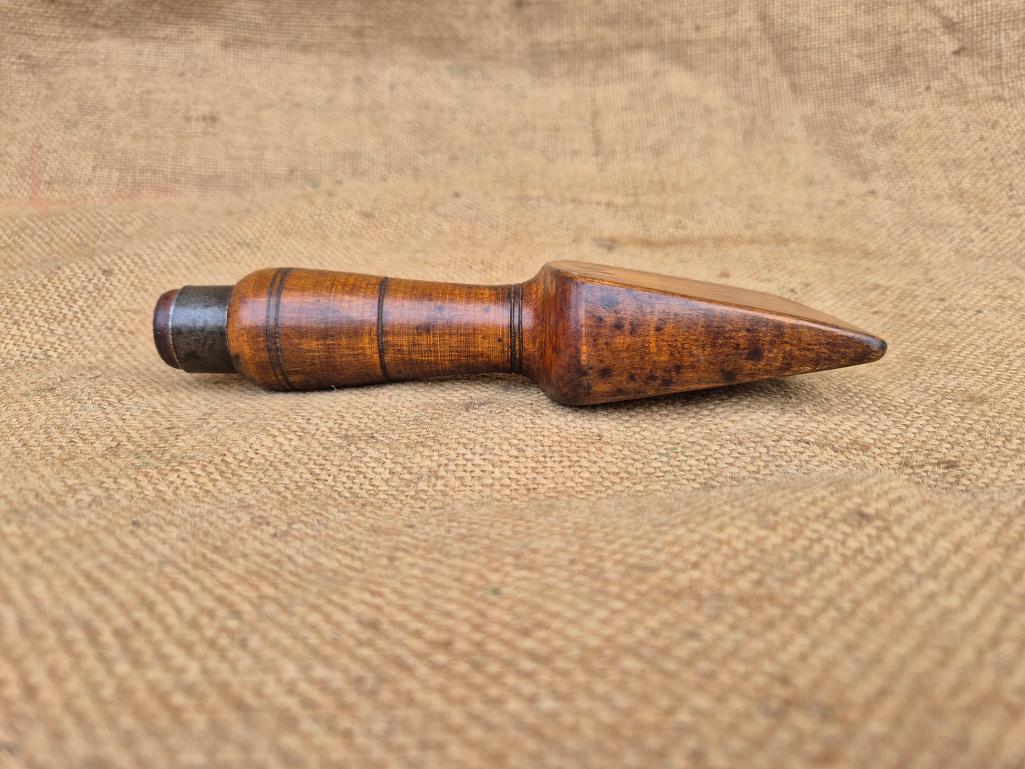 Antique Lead Dressing Wedge Boxwood English Treen Tool Lead Working Sailmakers