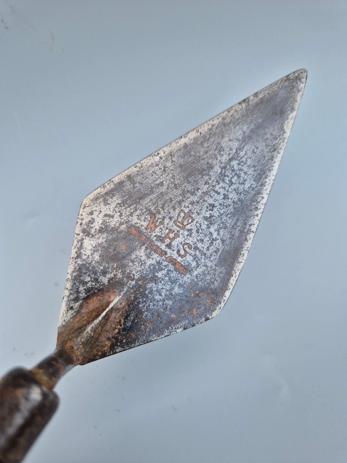 Vintage WHS Hunt & Sons England 6" Brick Pointing Trowel Masons Crown Mark
