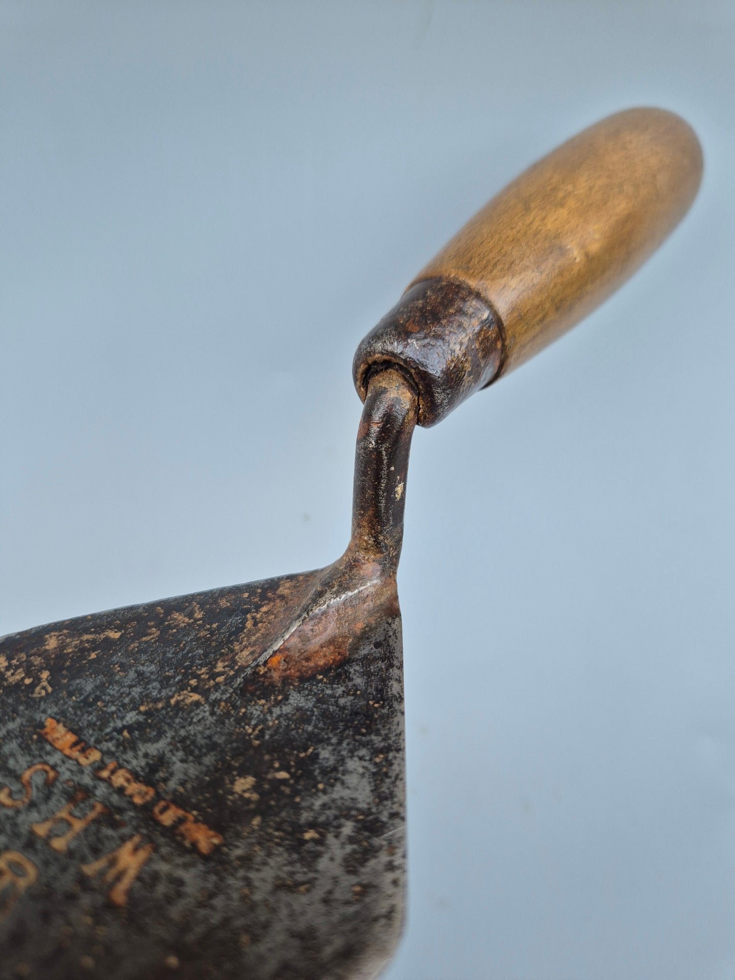 Vintage WHS Hunt & Sons England 6" Brick Pointing Trowel Masons Crown Mark