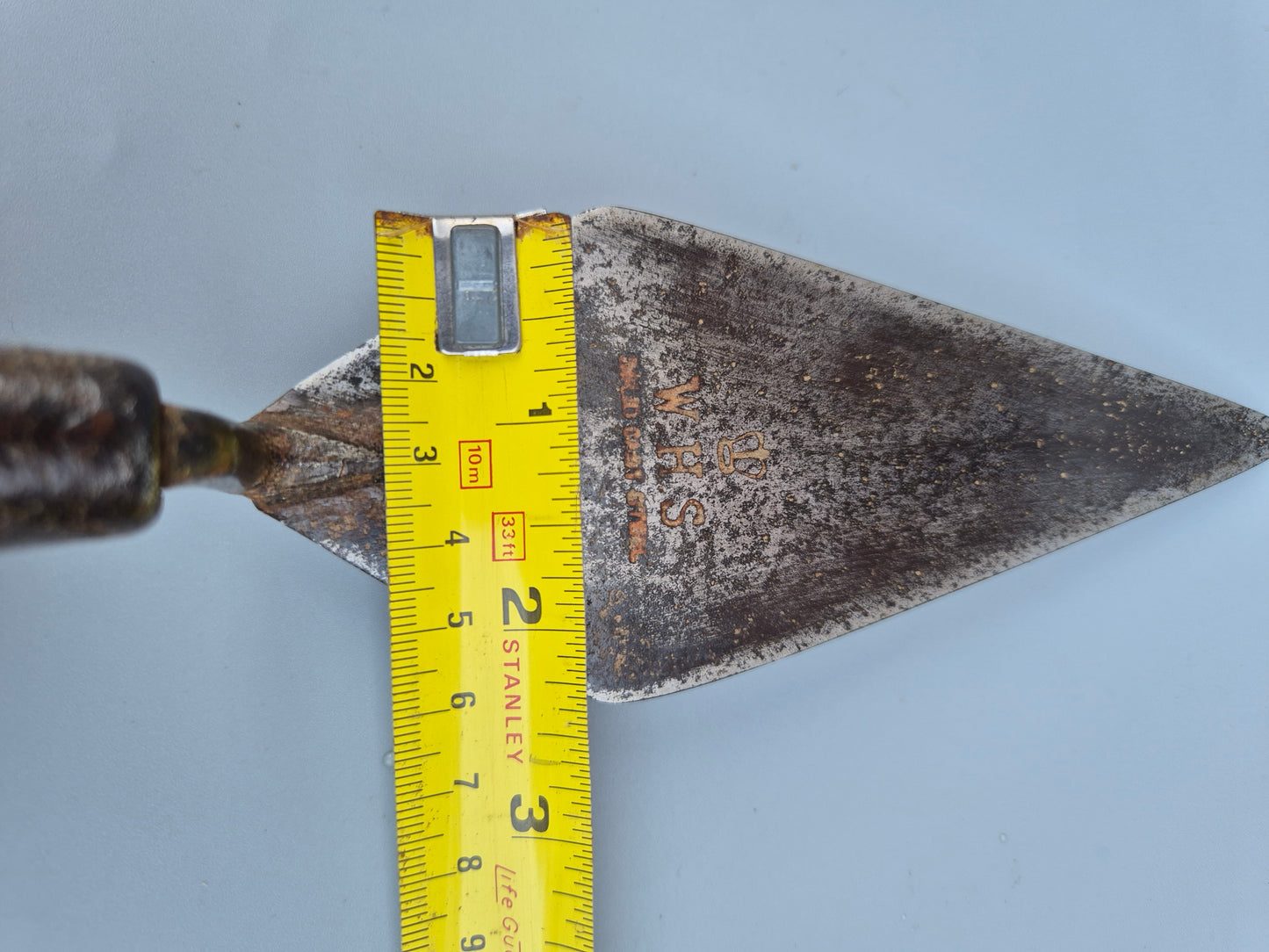 Vintage WHS Hunt & Sons England 6" Brick Pointing Trowel Masons Crown Mark