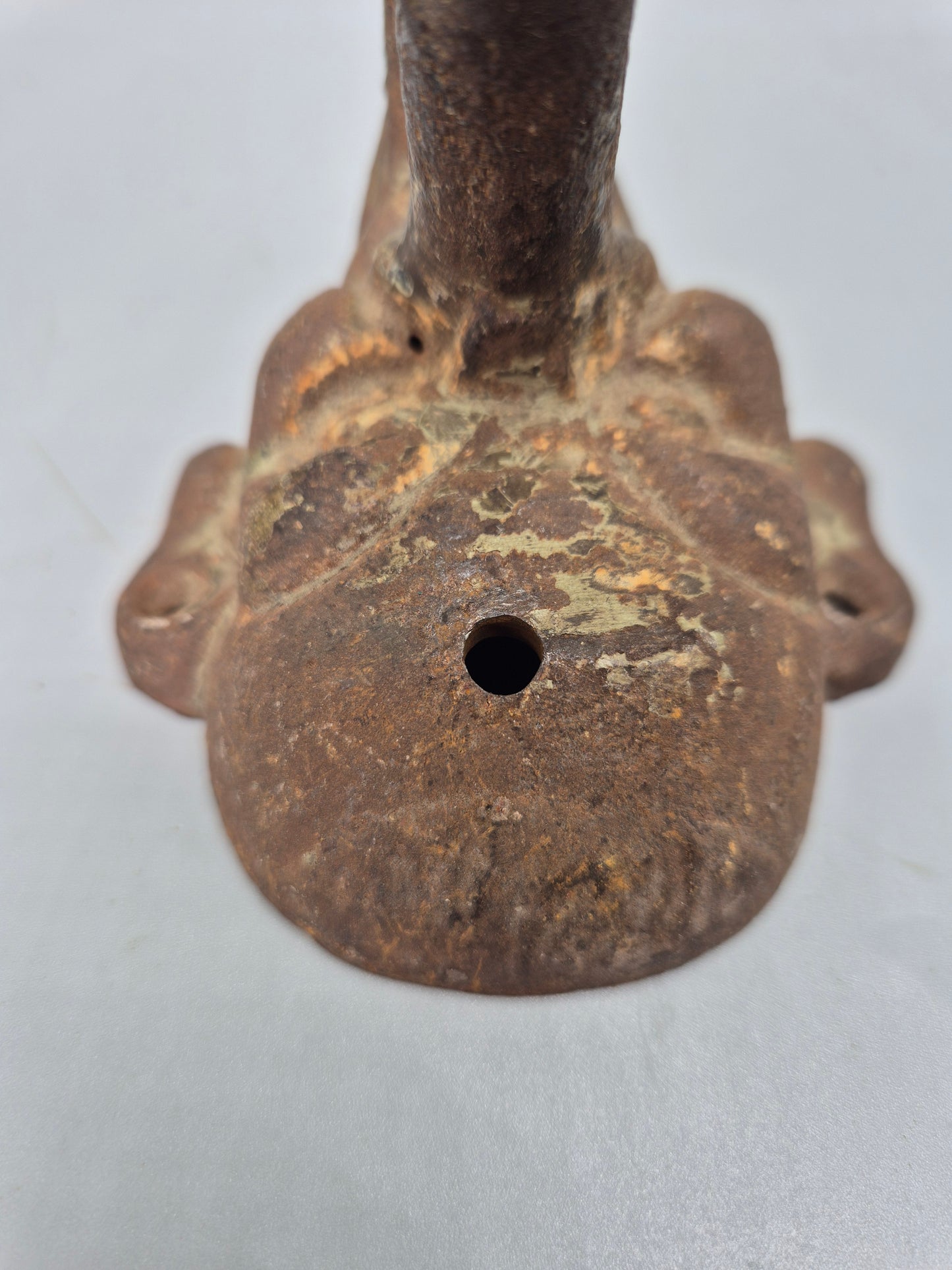 Vintage Cast Iron Wall Hook Demon Devil Gothic Long Nose Japan Wall Mask Rare