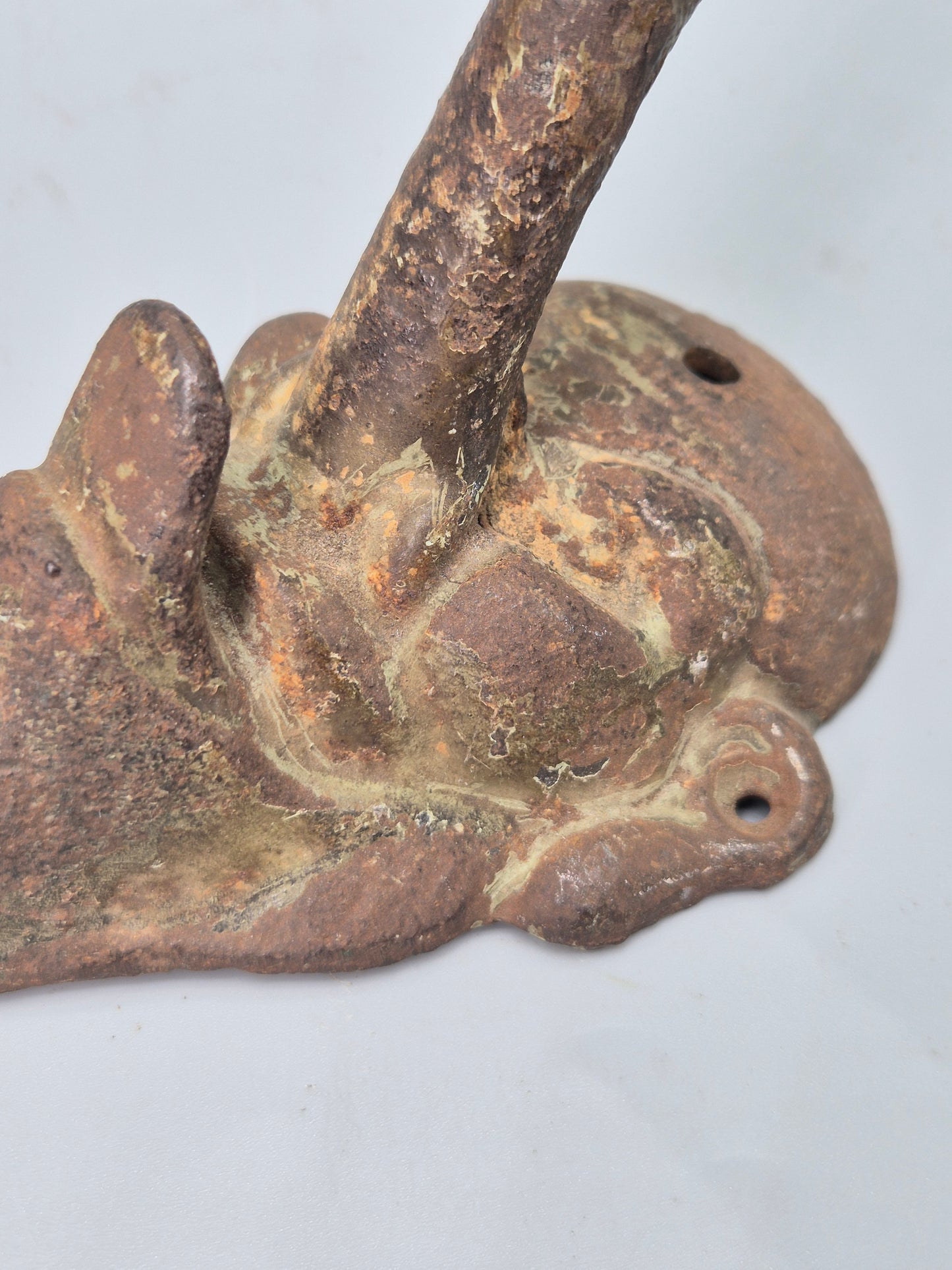 Vintage Cast Iron Wall Hook Demon Devil Gothic Long Nose Japan Wall Mask Rare