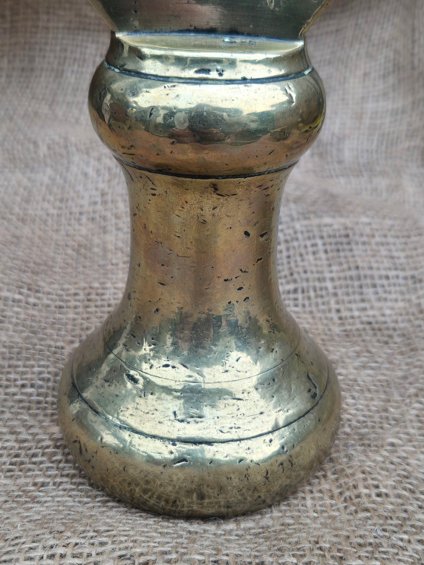 VICTORIAN Antique Brass 7 Lb Bell Weight Perfect Door Stop