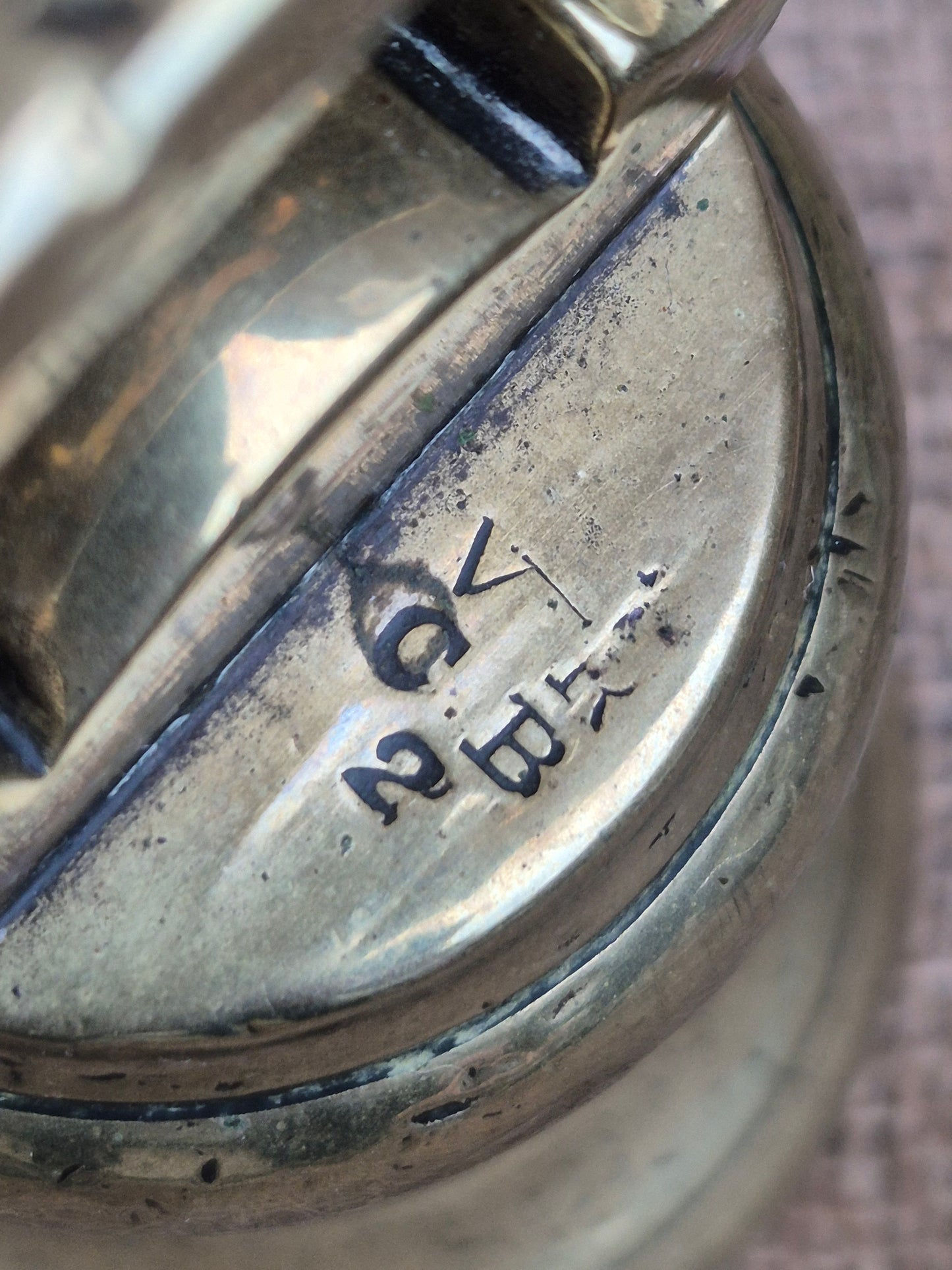 VICTORIAN Antique Brass 7 Lb Bell Weight Perfect Door Stop