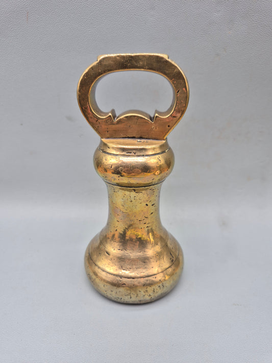 VICTORIAN Antique Brass 7 Lb Bell Weight Perfect Door Stop