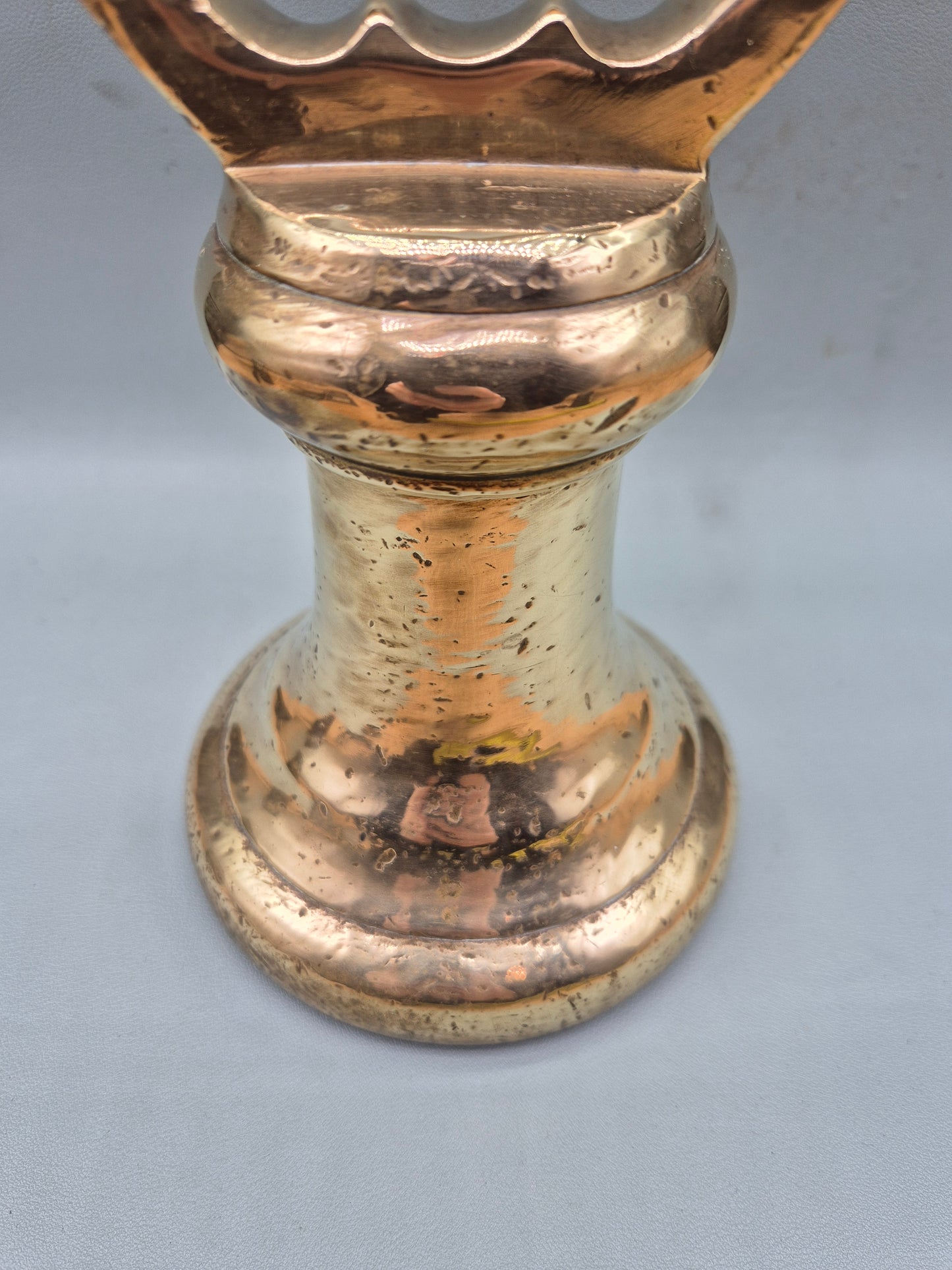 VICTORIAN Antique Brass 7 Lb Bell Weight Perfect Door Stop