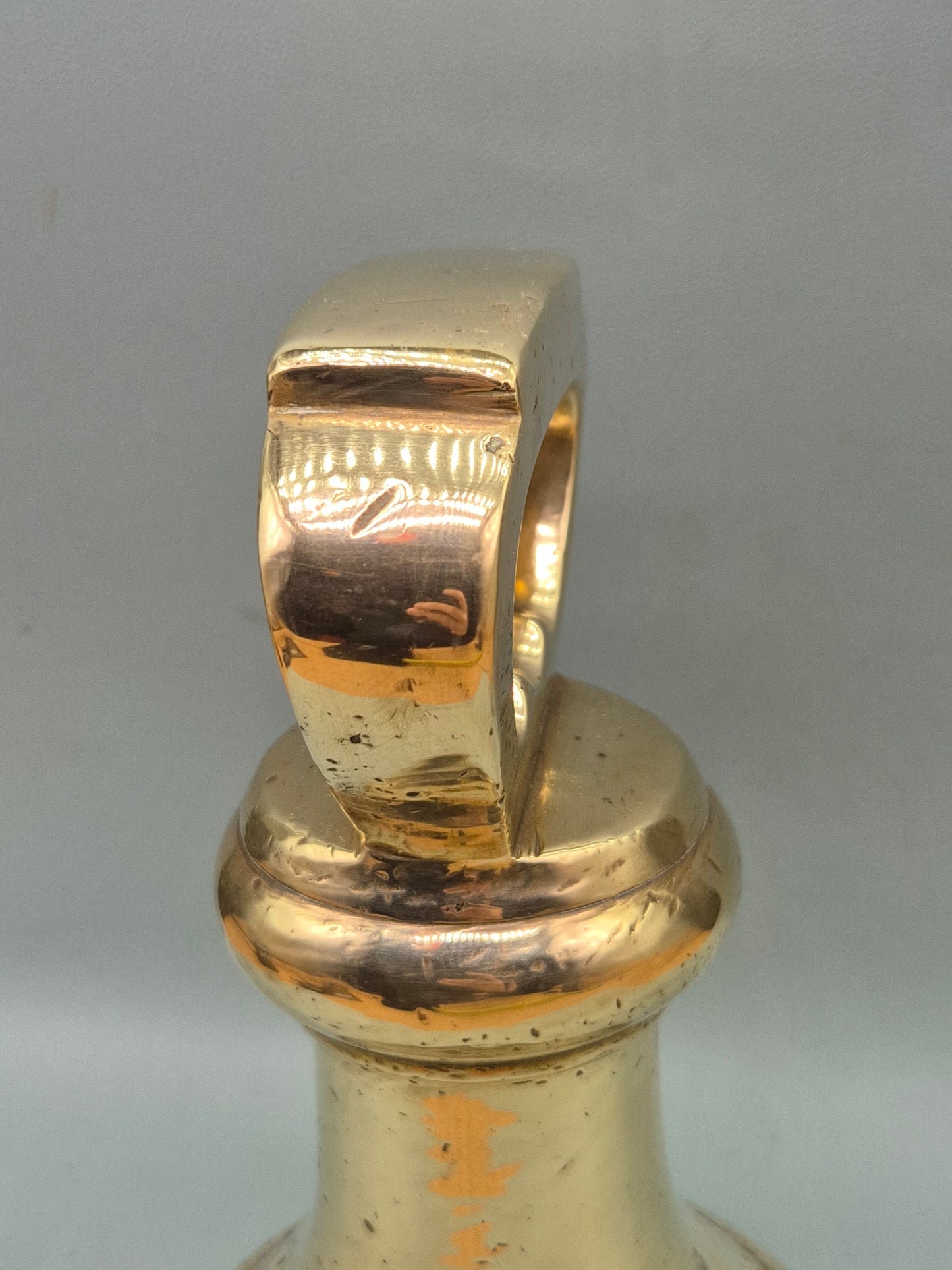 VICTORIAN Antique Brass 7 Lb Bell Weight Perfect Door Stop