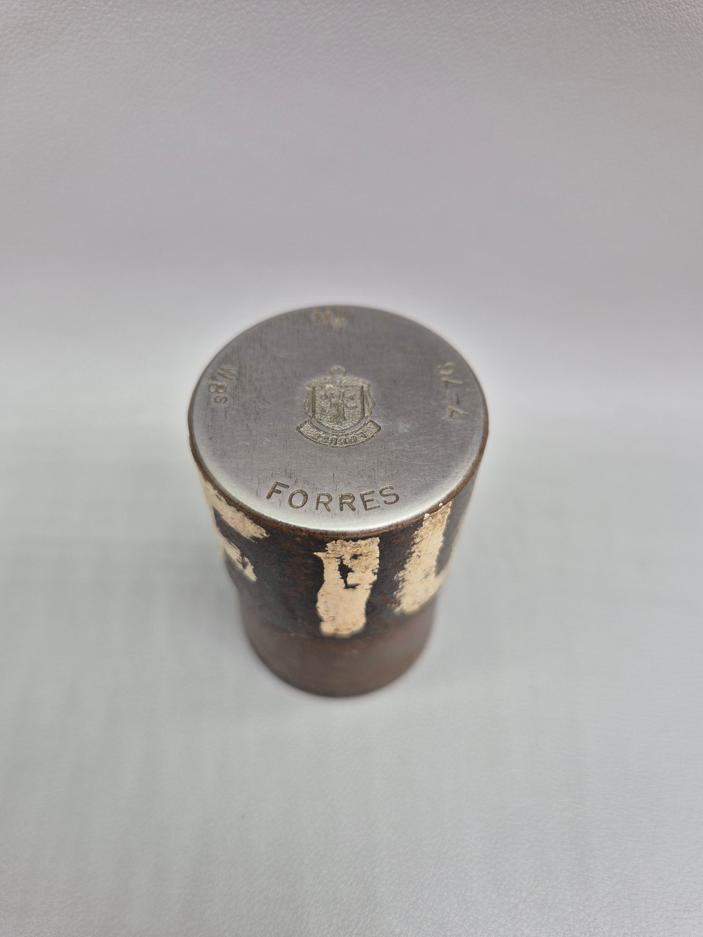 Vintage Steel Stamp - Silver Charm Making Die Stamp FORRES Scotland Industrial