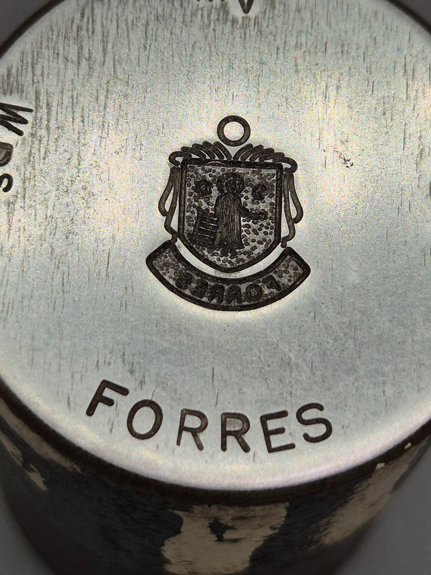 Vintage Steel Stamp - Silver Charm Making Die Stamp FORRES Scotland Industrial