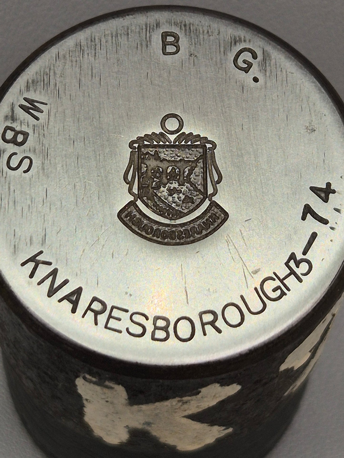 Vintage Steel Stamp - Silver Charm Making Die Stamp KNARESBOROUGH North Yorkshire Industrial
