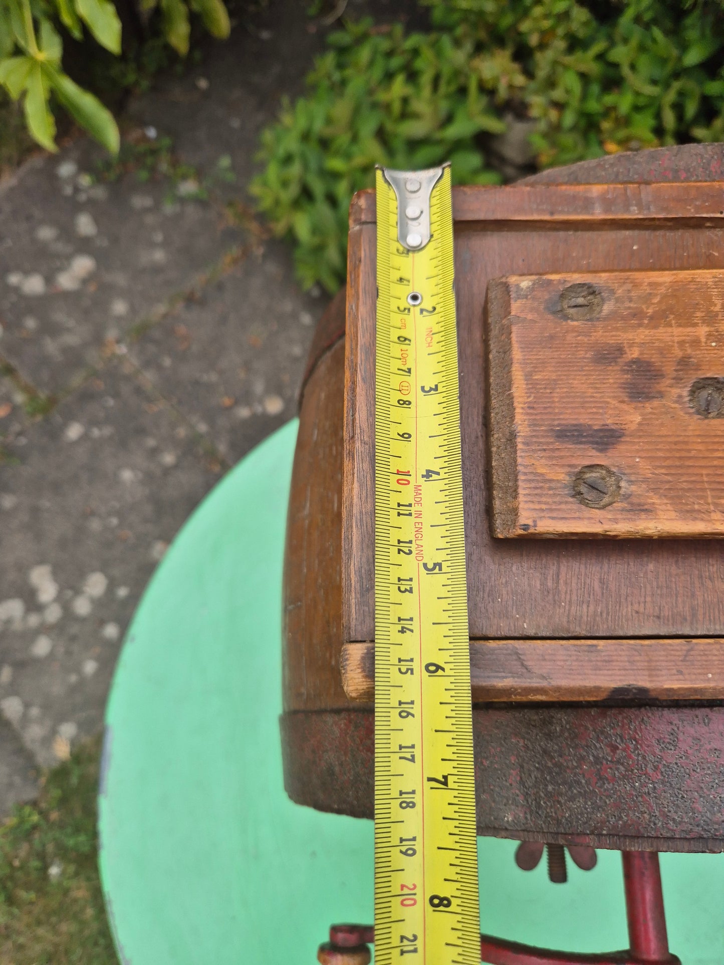 Antique wooden butter churn by J. & A. McFarlane