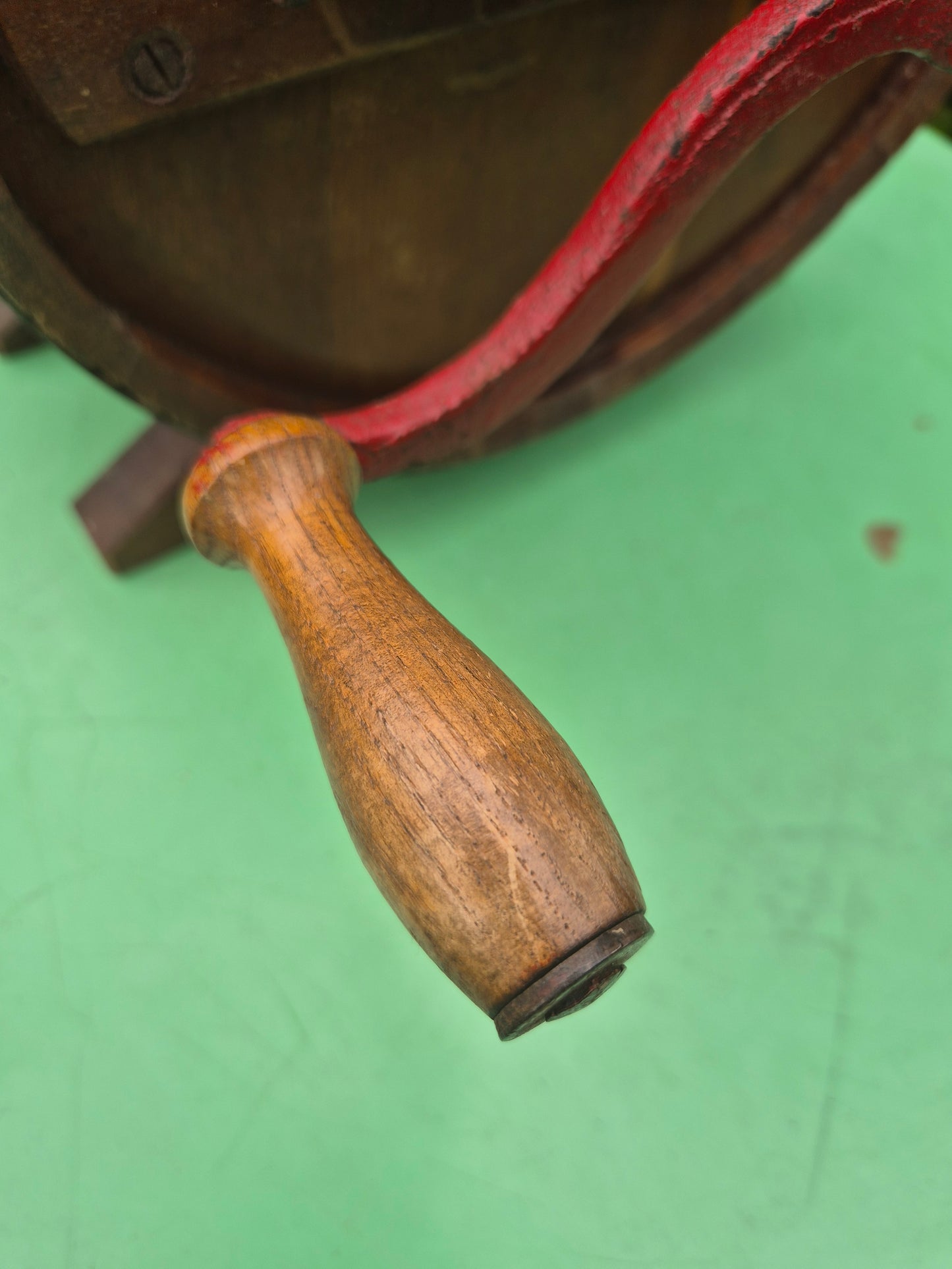 Antique wooden butter churn by J. & A. McFarlane