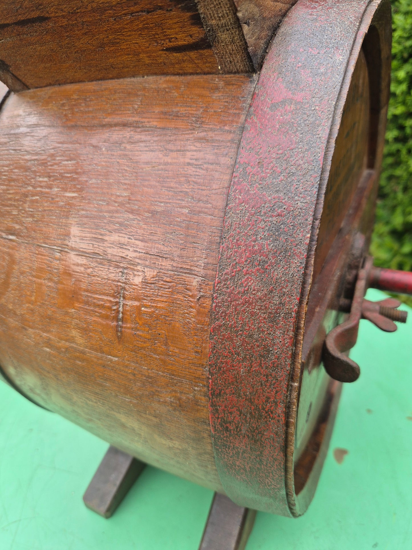 Antique wooden butter churn by J. & A. McFarlane
