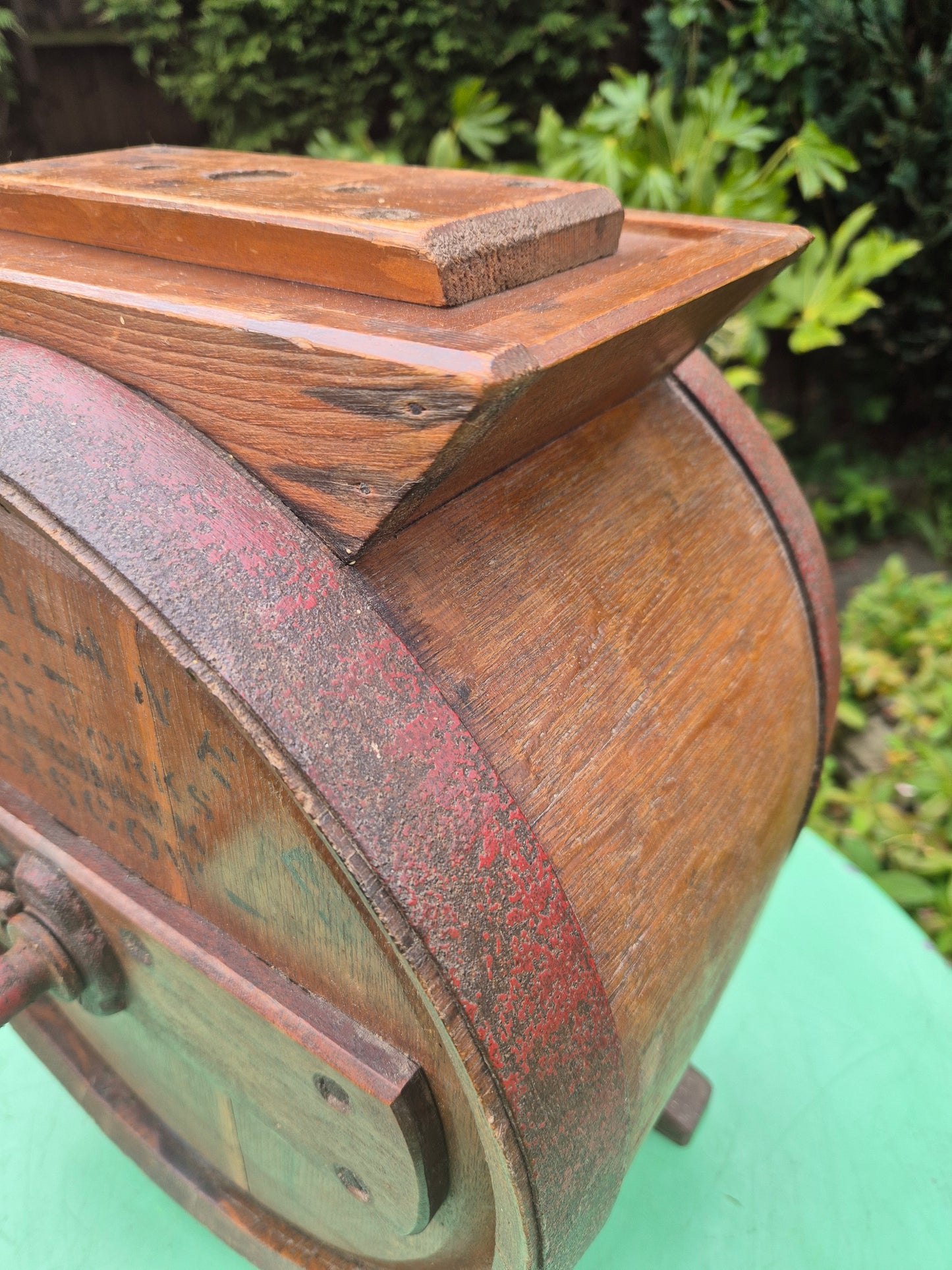 Antique wooden butter churn by J. & A. McFarlane