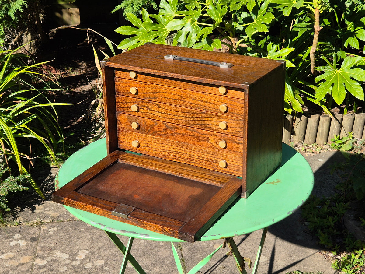 Vintage Engineers Cabinet Tool Chest 5 Drawers Tool Cabinet