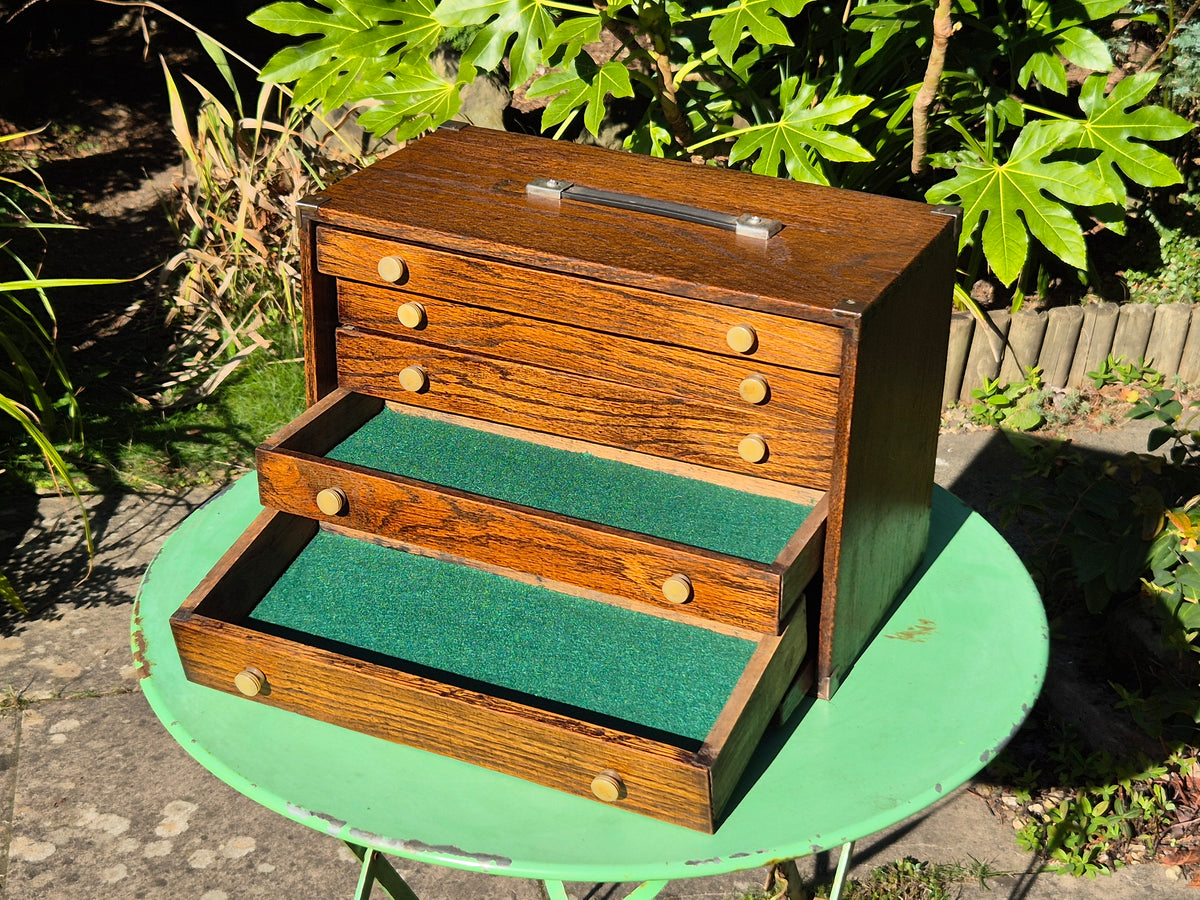 Vintage Engineers Cabinet Tool Chest 5 Drawers Tool Cabinet