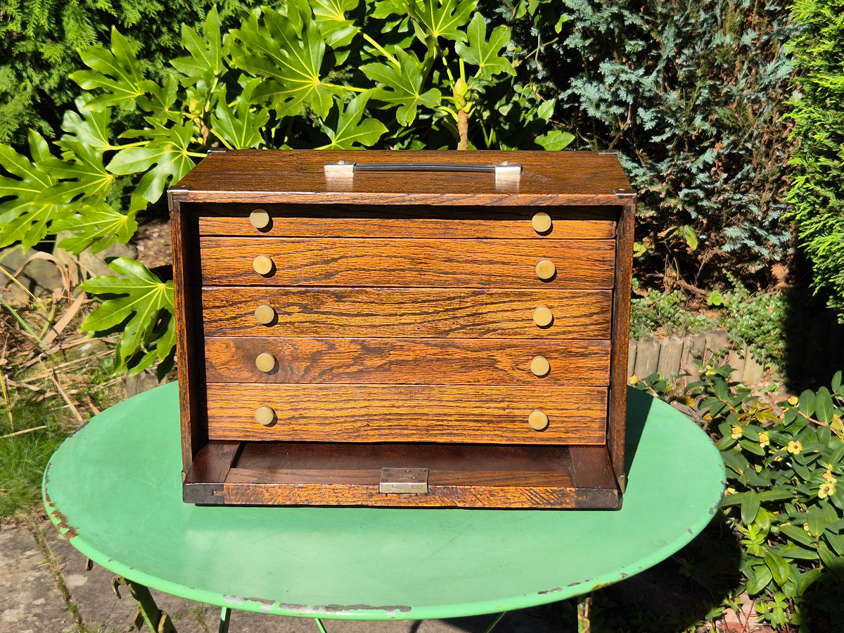 Vintage Engineers Cabinet Tool Chest 5 Drawers Tool Cabinet