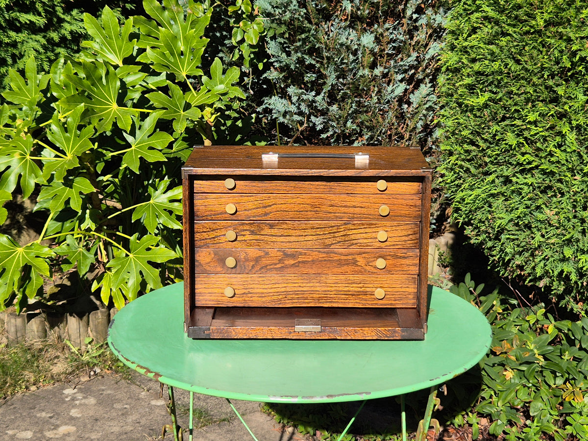 Vintage Engineers Cabinet Tool Chest 5 Drawers Tool Cabinet