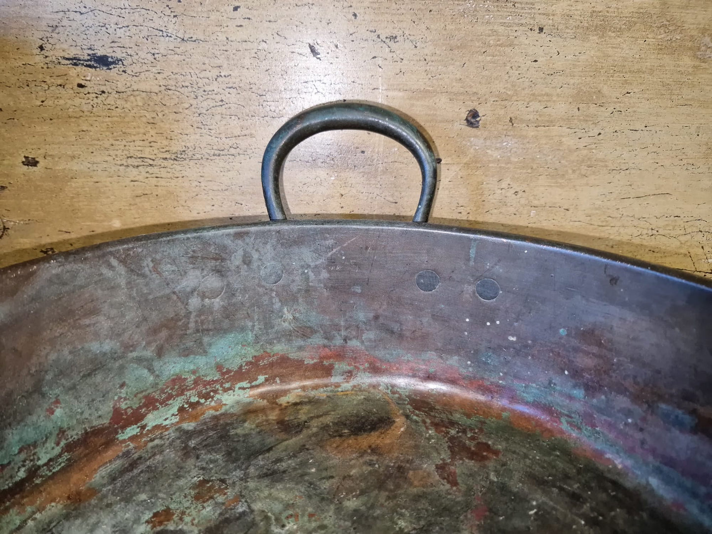 Copper Jam Pan With Handles Lovely Vintage Antique Patina Copper 2.2kg