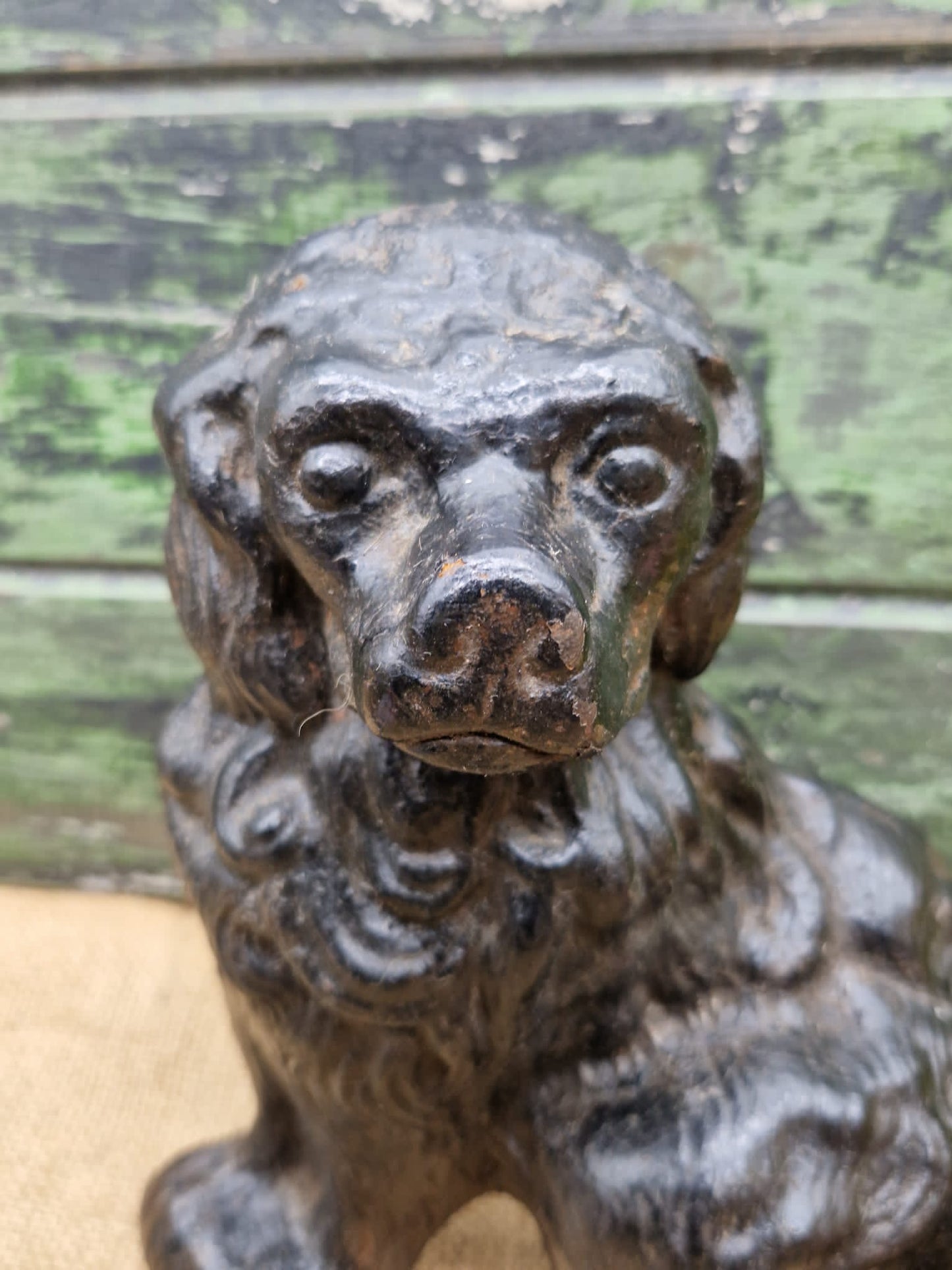 Victorian Heavy Cast Iron Spaniel Doorstop