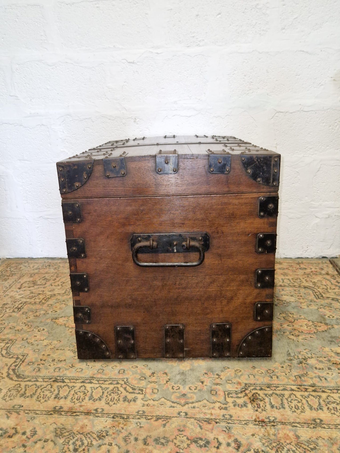 Antique English Oak Silversmiths Box Chest Goldsmiths And Silversmiths London