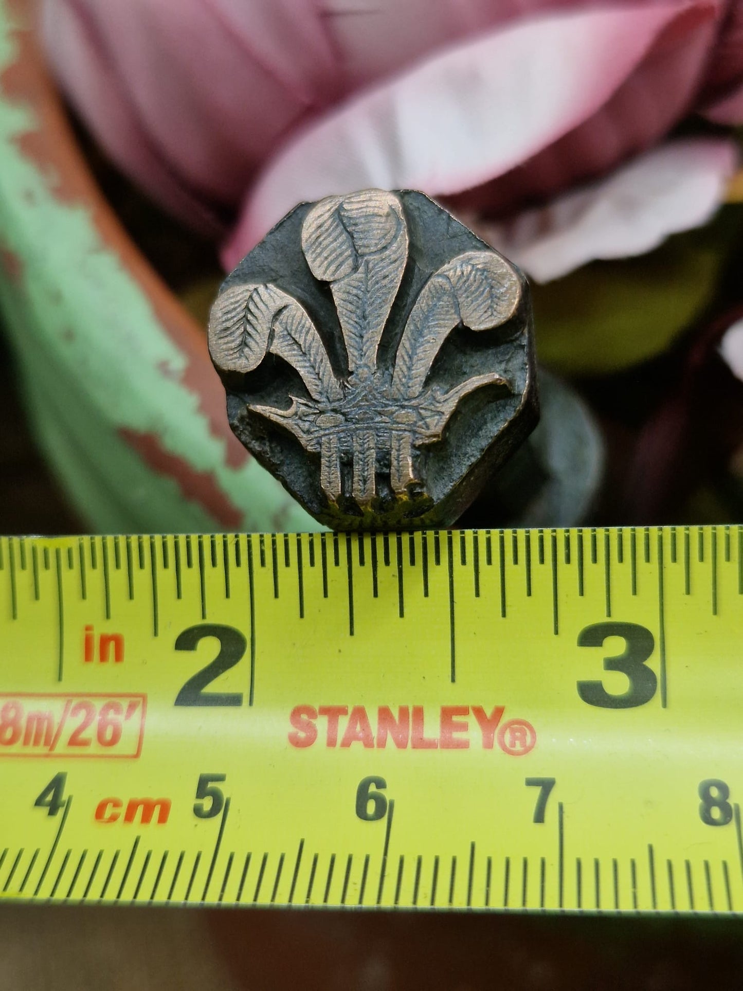 Bookbinding Antique Fleur De Lys Tool Crown