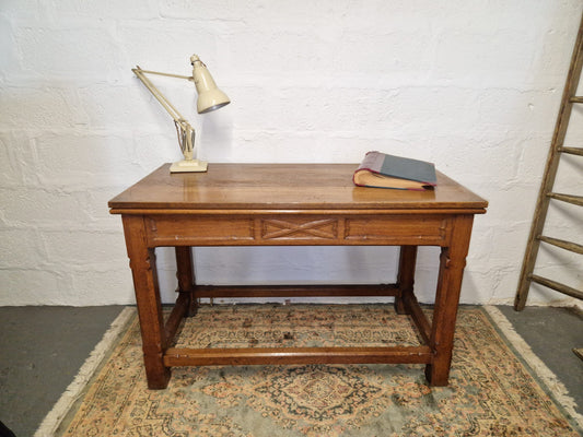 Vintage Solid Oak Refectory Table