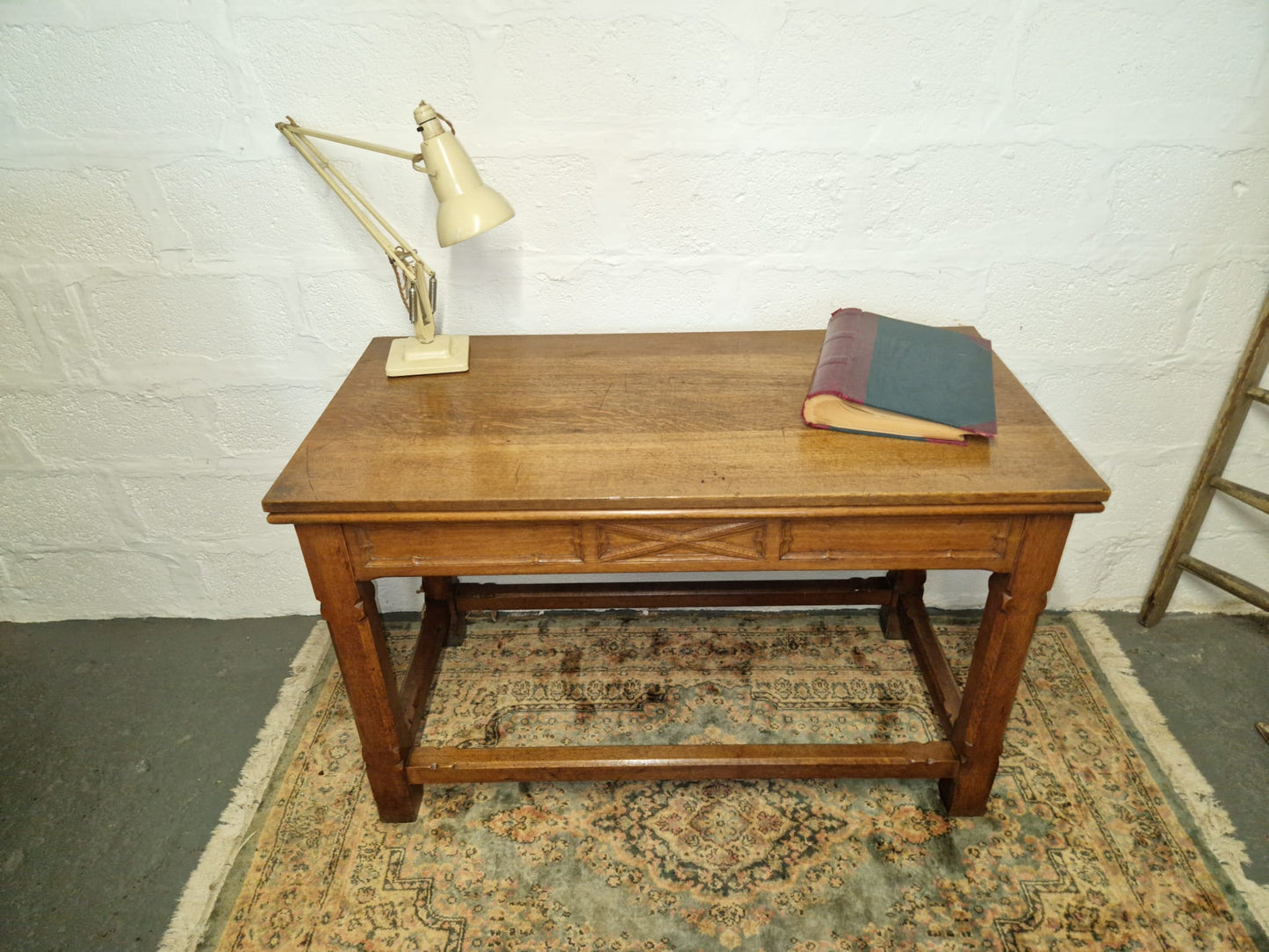 Vintage Solid Oak Refectory Table