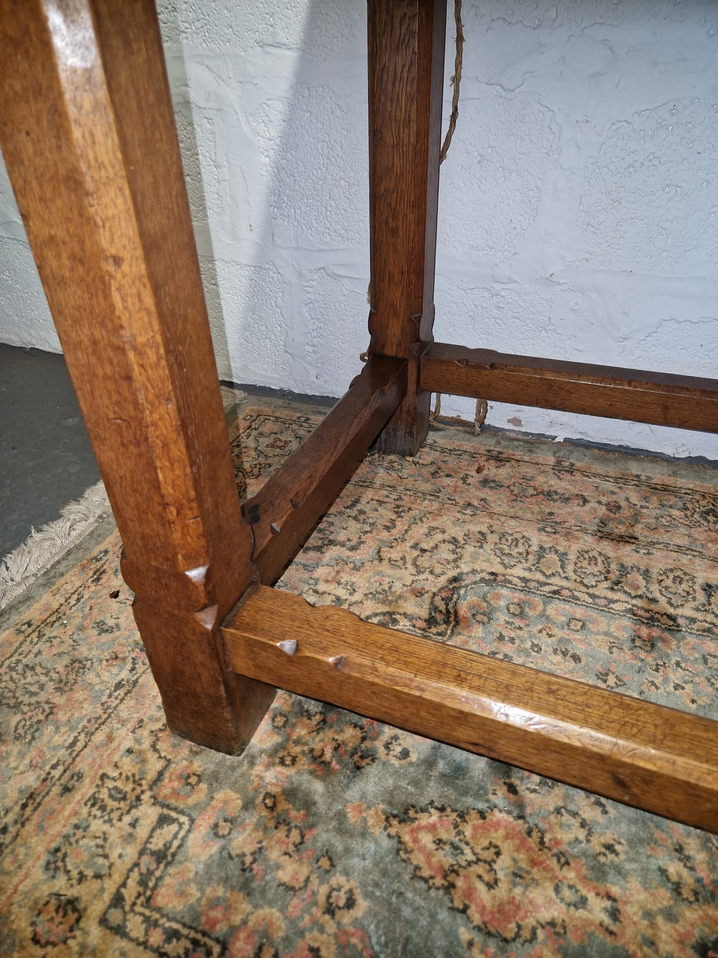 Vintage Solid Oak Refectory Table